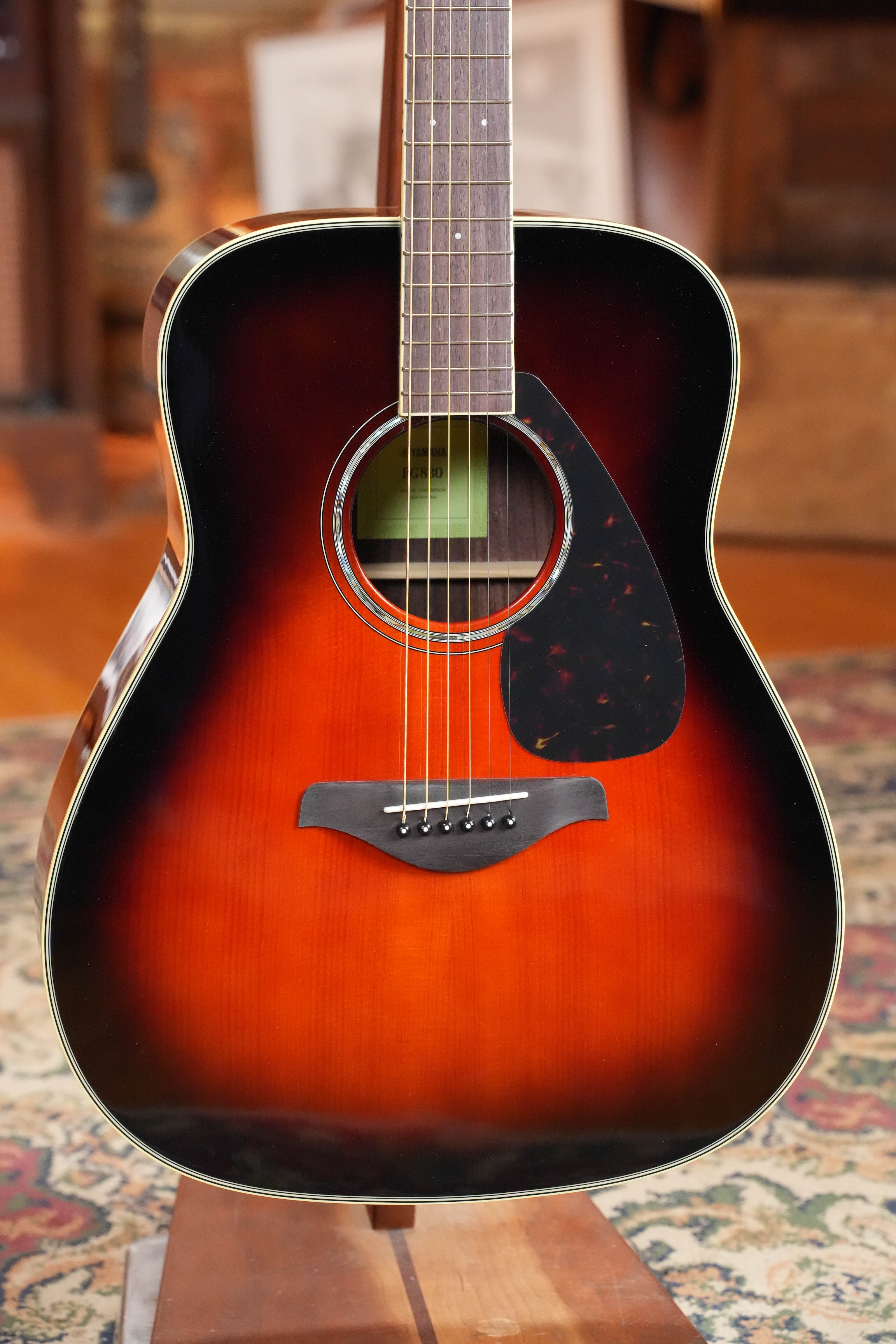 Yamaha FG830 TBS Spruce/Rosewood Tobacco Brown Sunburst Dreadnought Acoustic Guitar #0594