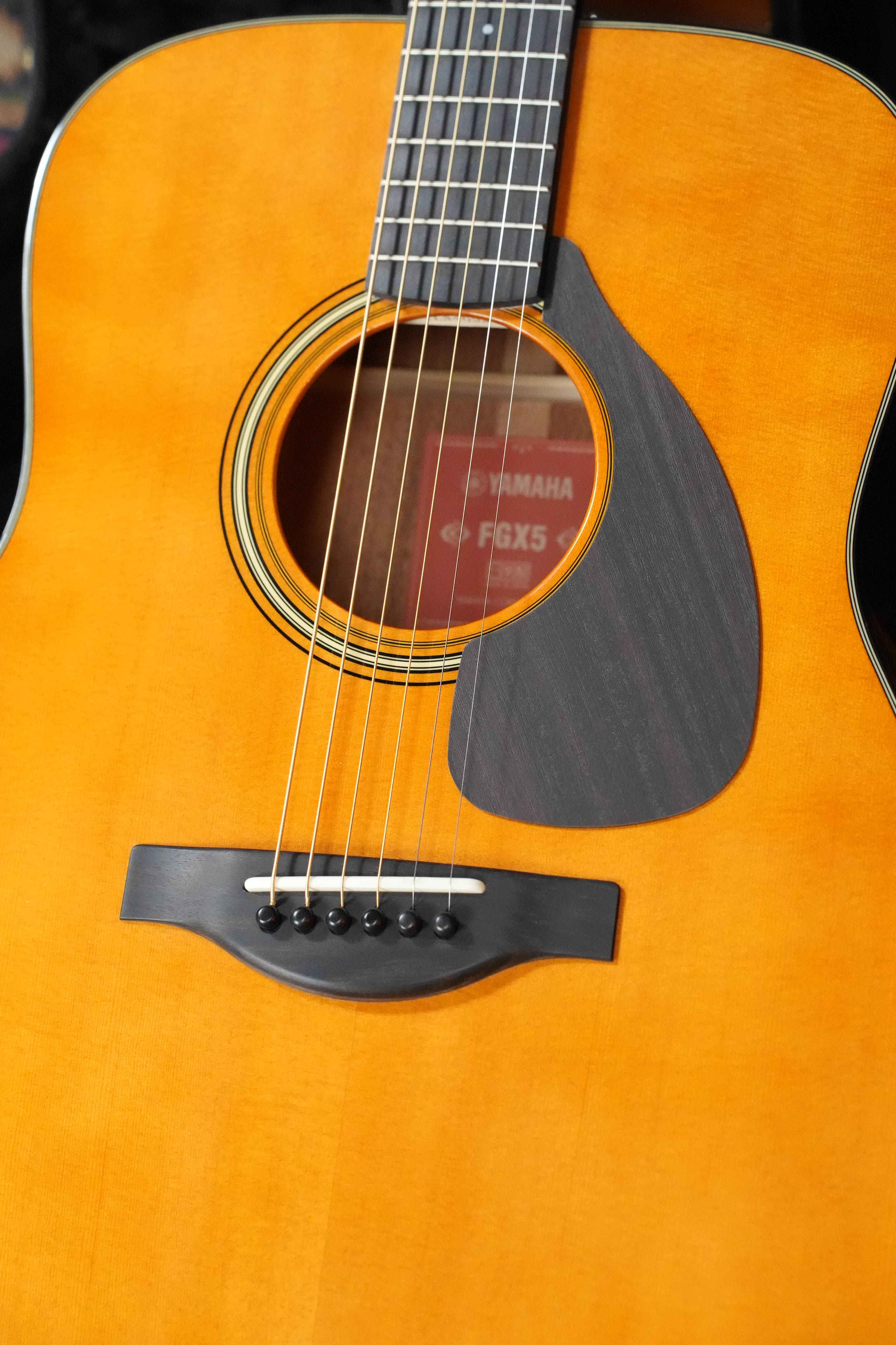 Yamaha FGX5 GL Gloss Spruce/Mahogany Red Label Dreadnought Guitar w/Electronics #469A
