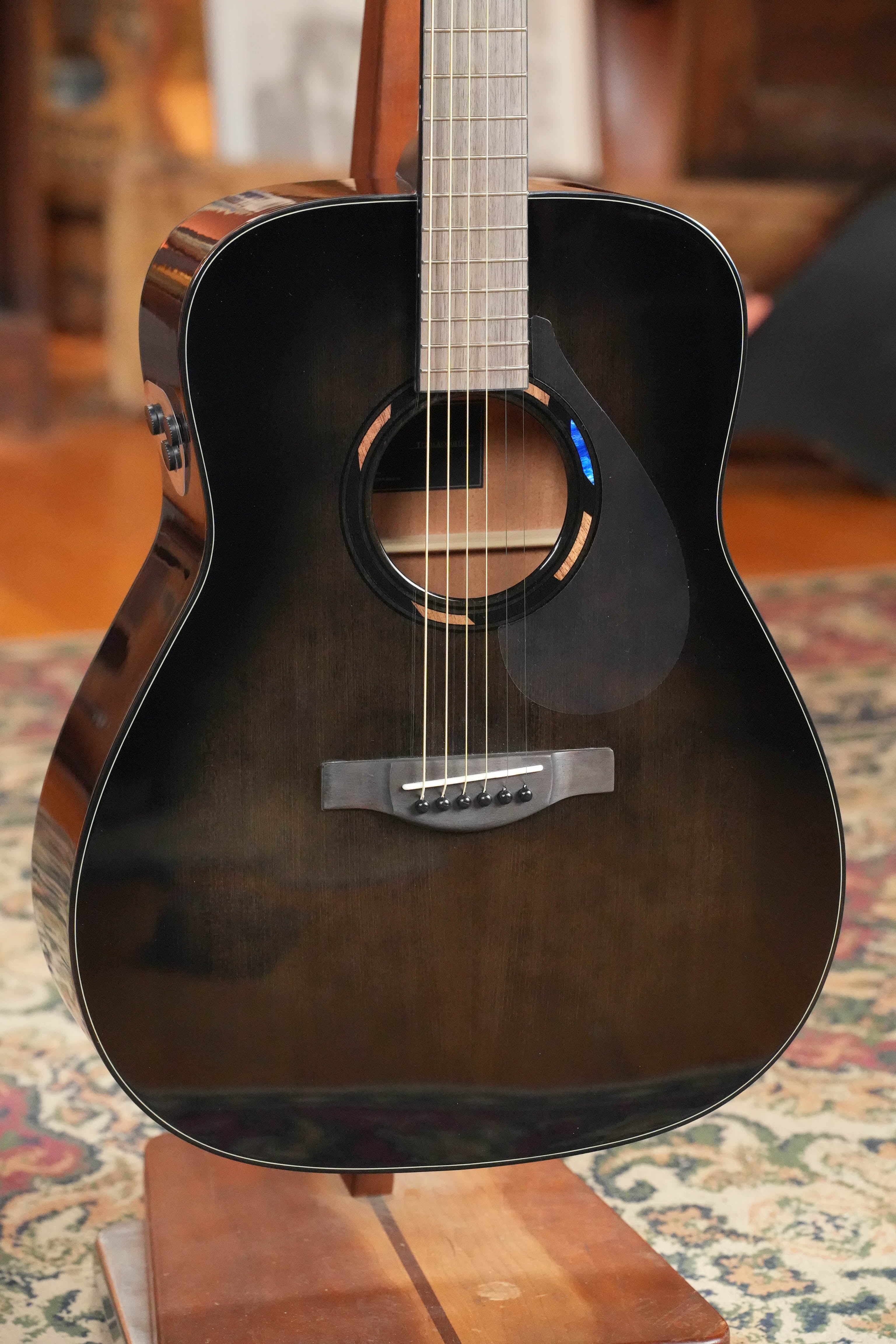 Yamaha TAG1E TBL TransAcoustic Translucent Black Finish Dreadnought Acoustic-Electric Guitar #1164