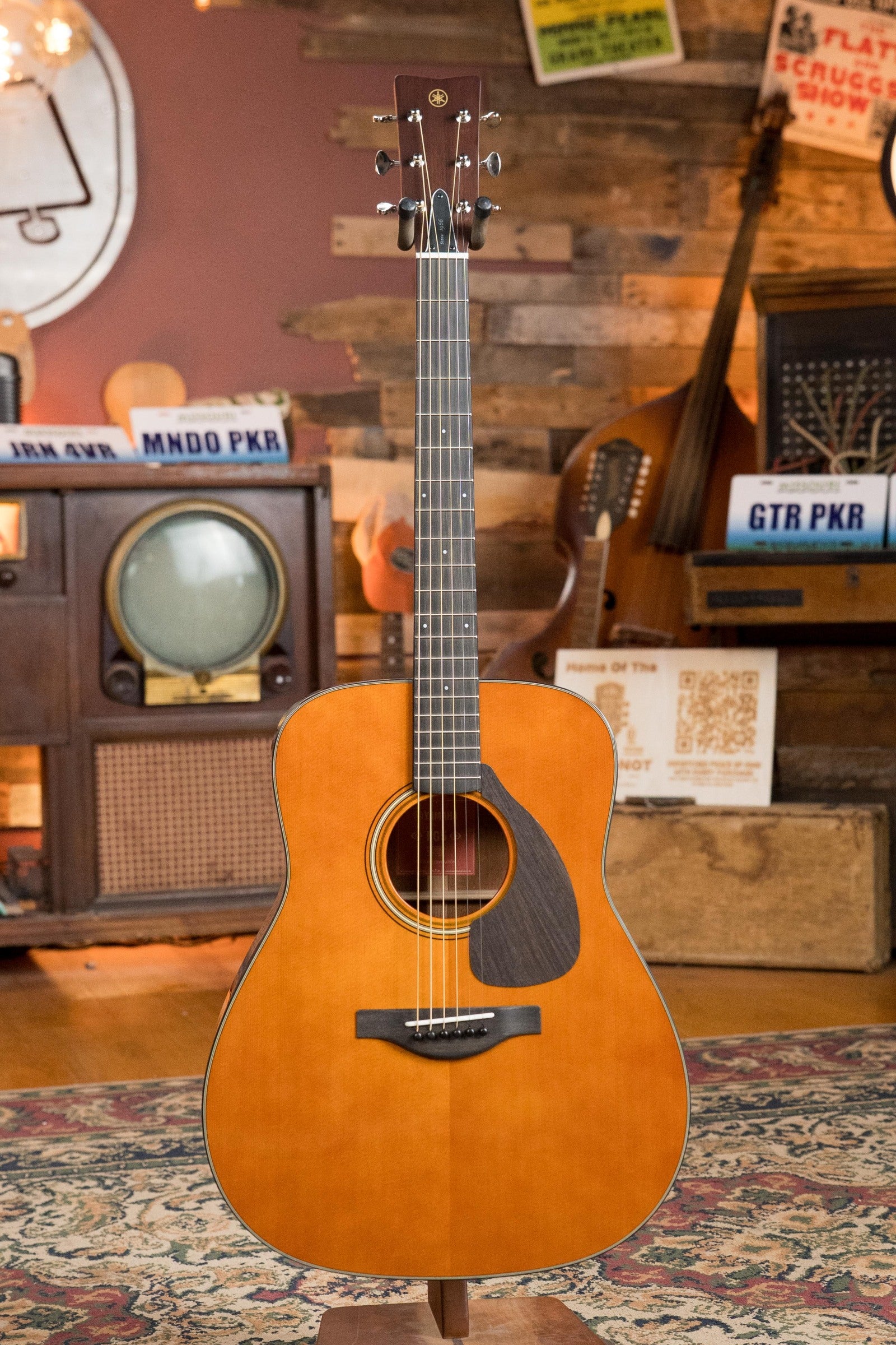 Yamaha FG5 GL NEW Gloss Spruce/Mahogany Red Label Dreadnought Acoustic Guitar #255A
