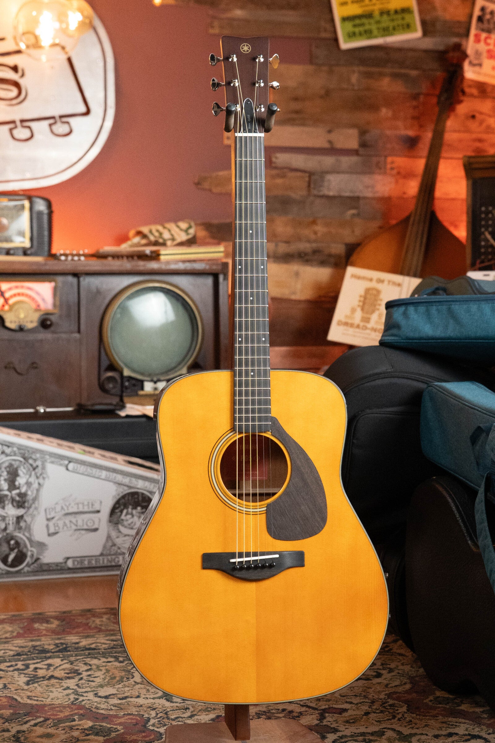 Yamaha FG5 GL NEW Gloss Spruce/Mahogany Red Label Dreadnought Acoustic Guitar #589A