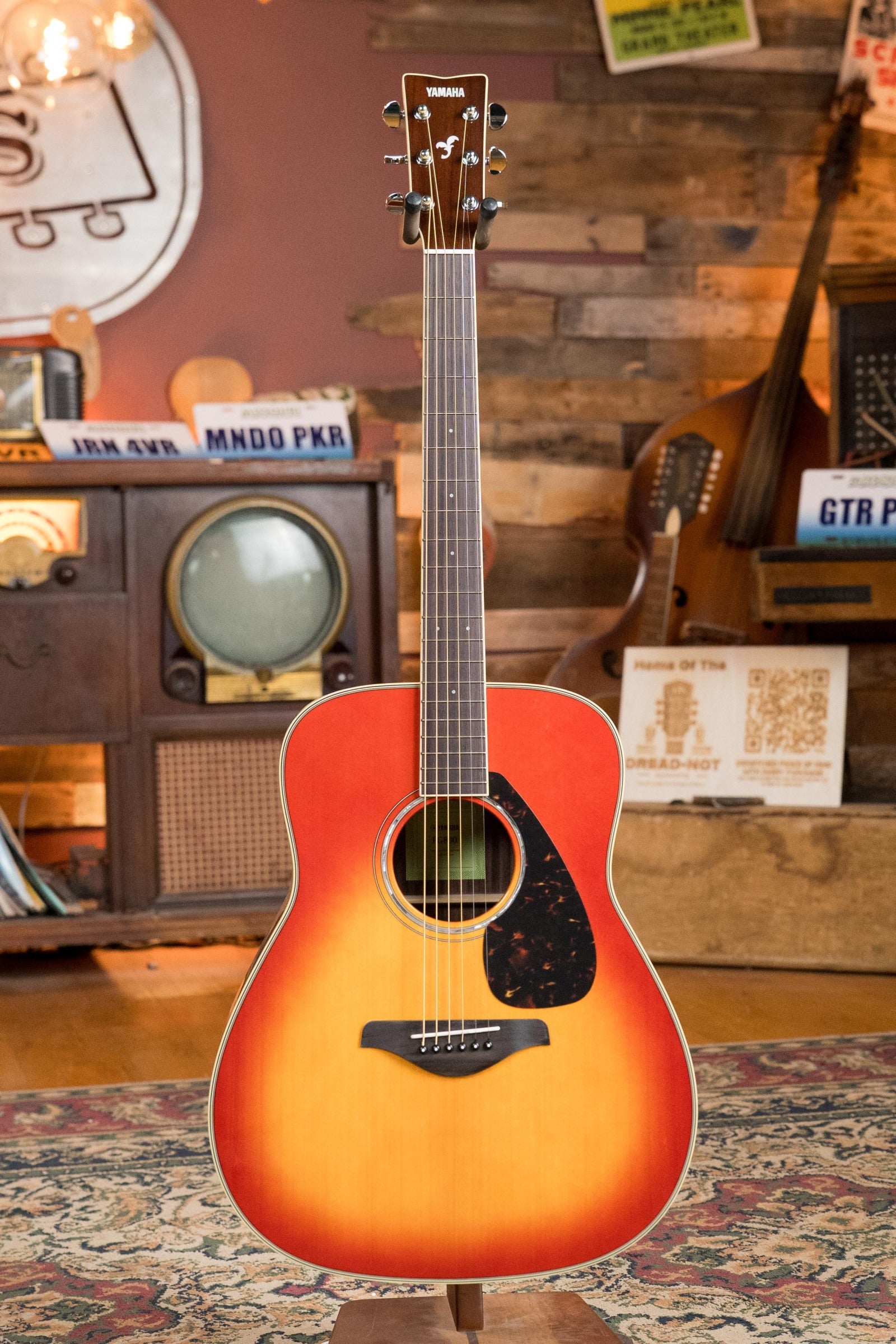 Yamaha FG830 AB Spruce/Laminate Rosewood Autumn Burst Dreadnought Acoustic Guitar #0442