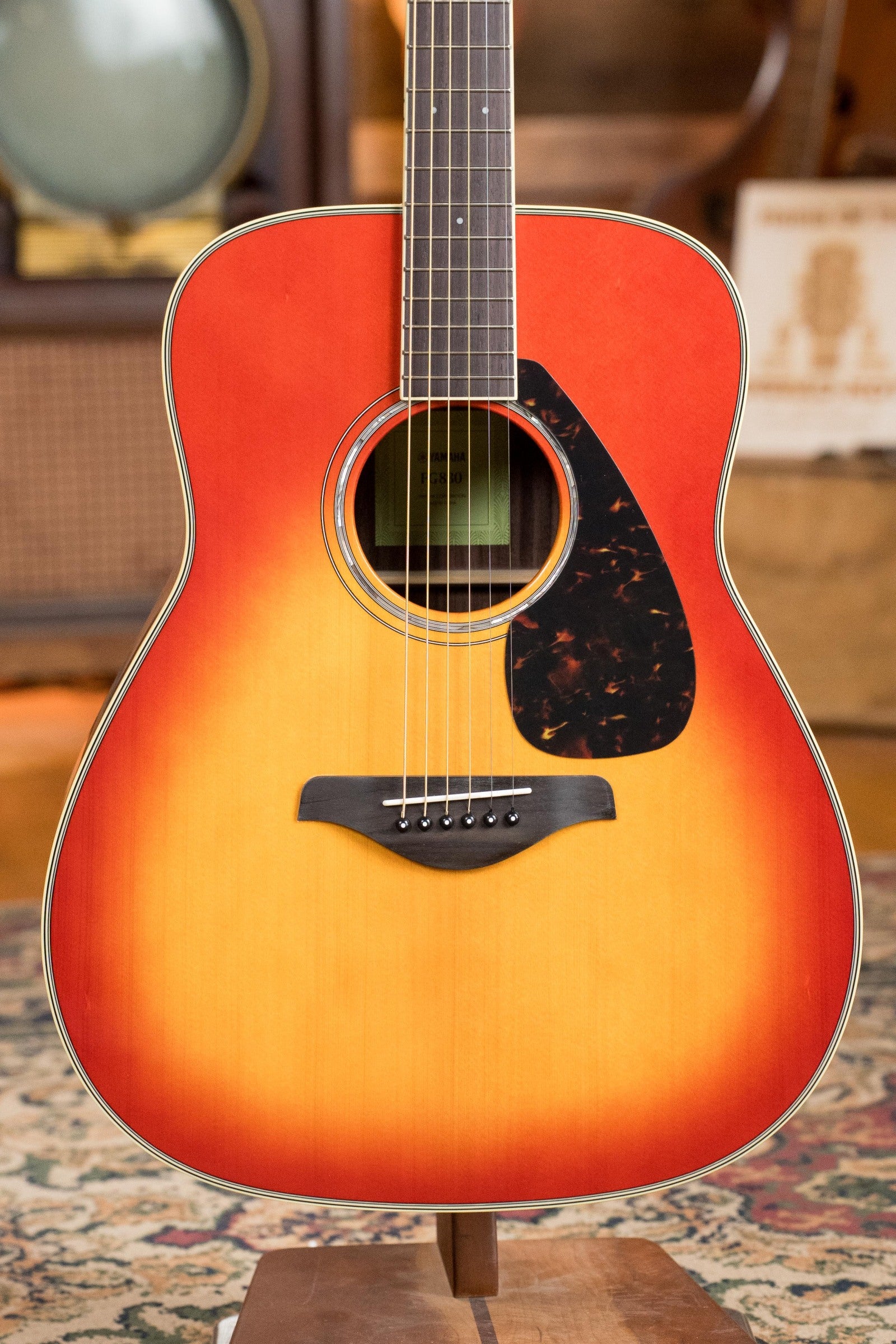 Yamaha FG830 AB Spruce/Laminate Rosewood Autumn Burst Dreadnought Acoustic Guitar #0442