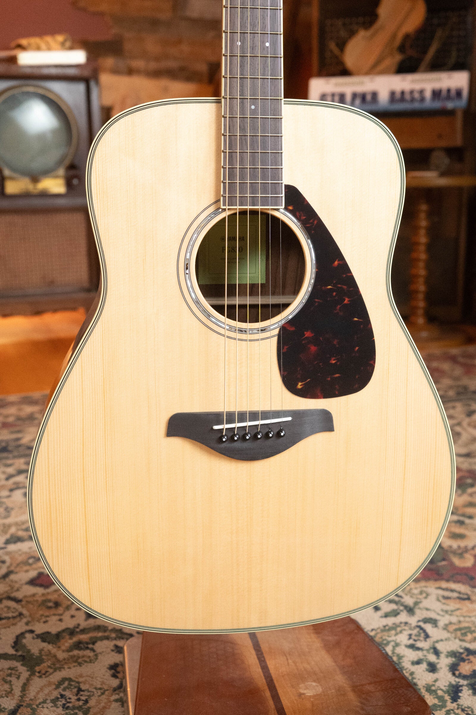 Yamaha FG830 Spruce/Laminate Rosewood Natural Dreadnought Acoustic Guitar #0562