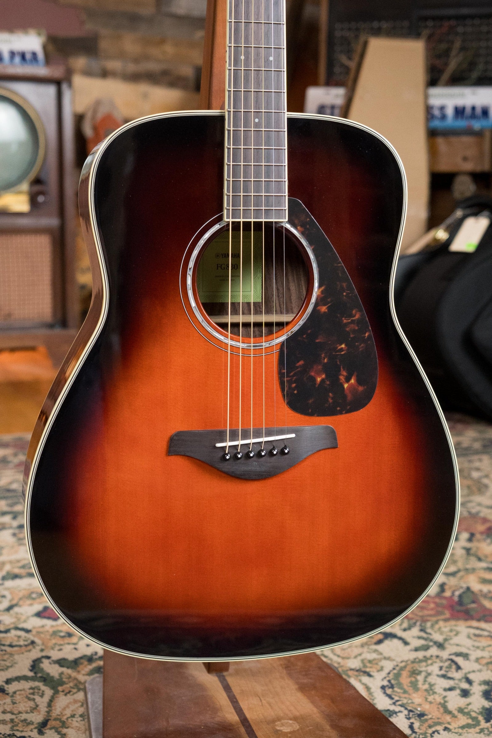 Yamaha FG830 TBS Spruce/Rosewood Tobacco Brown Sunburst Dreadnought Acoustic Guitar #0464