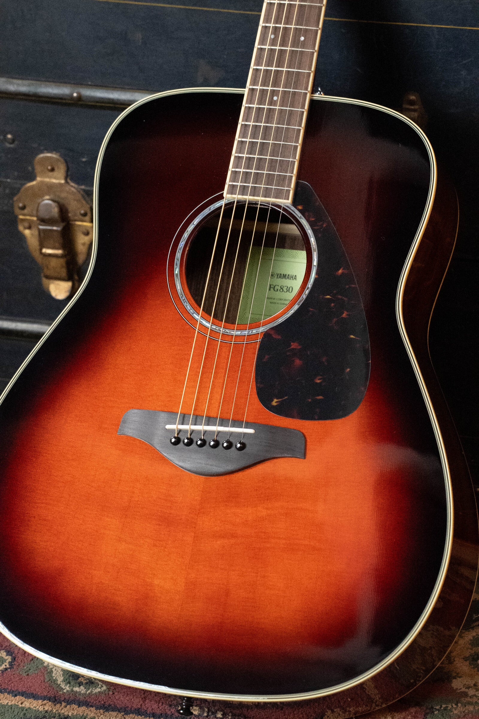 Yamaha FG830 TBS Spruce/Rosewood Tobacco Brown Sunburst Dreadnought Acoustic Guitar #0468