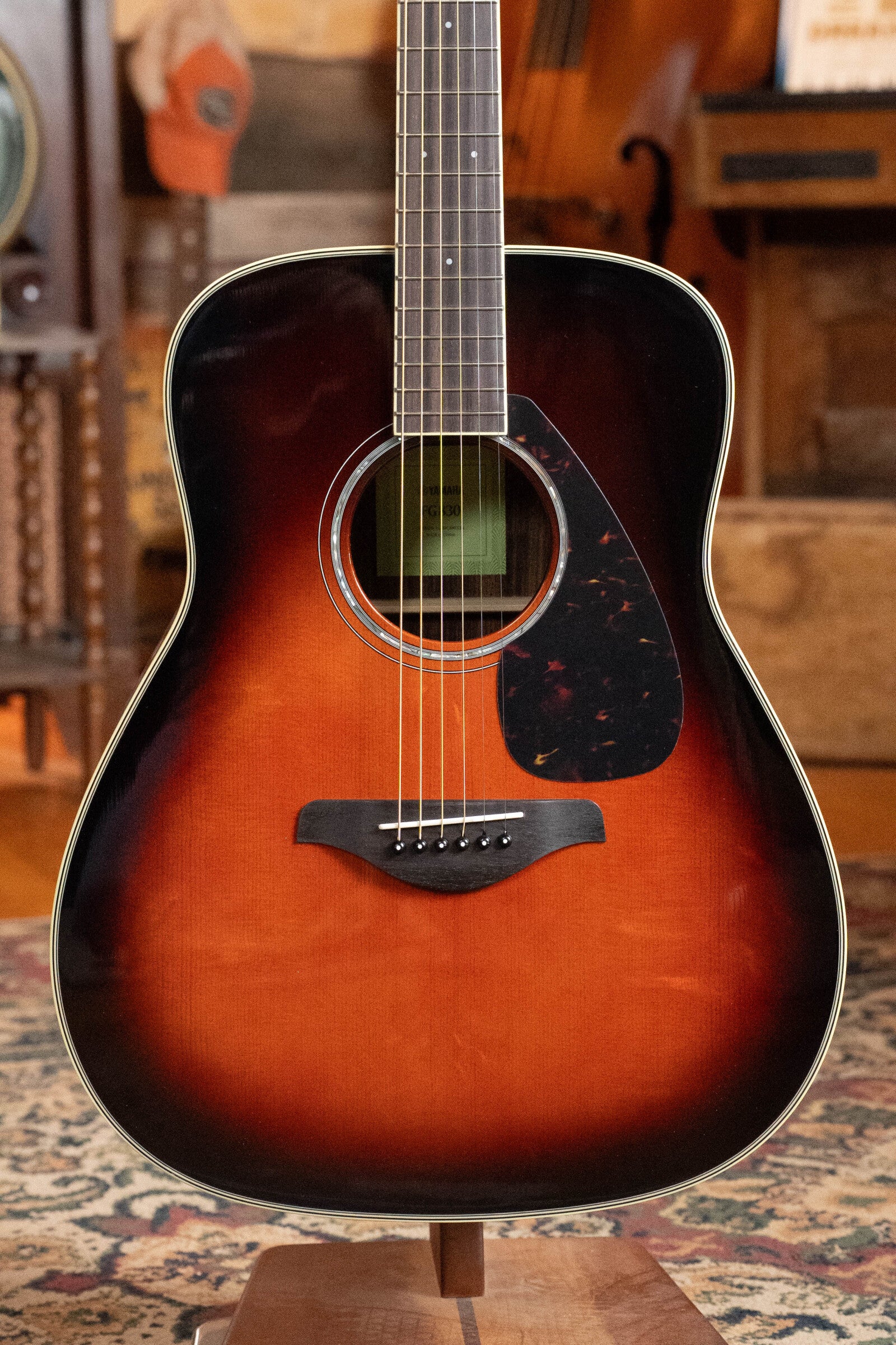 Yamaha FG830 TBS Spruce/Rosewood Tobacco Brown Sunburst Dreadnought Acoustic Guitar #0513