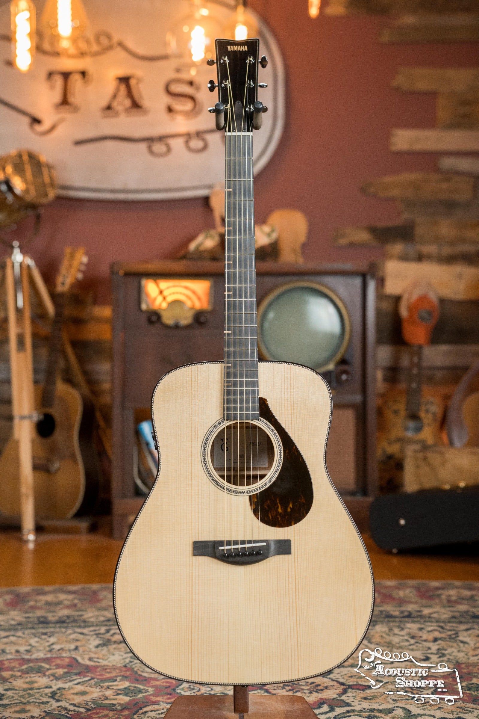 Yamaha FG9 MX Adirondack/Mahogany Dreadnought Guitar w/Atmosfeel Pickup #060A