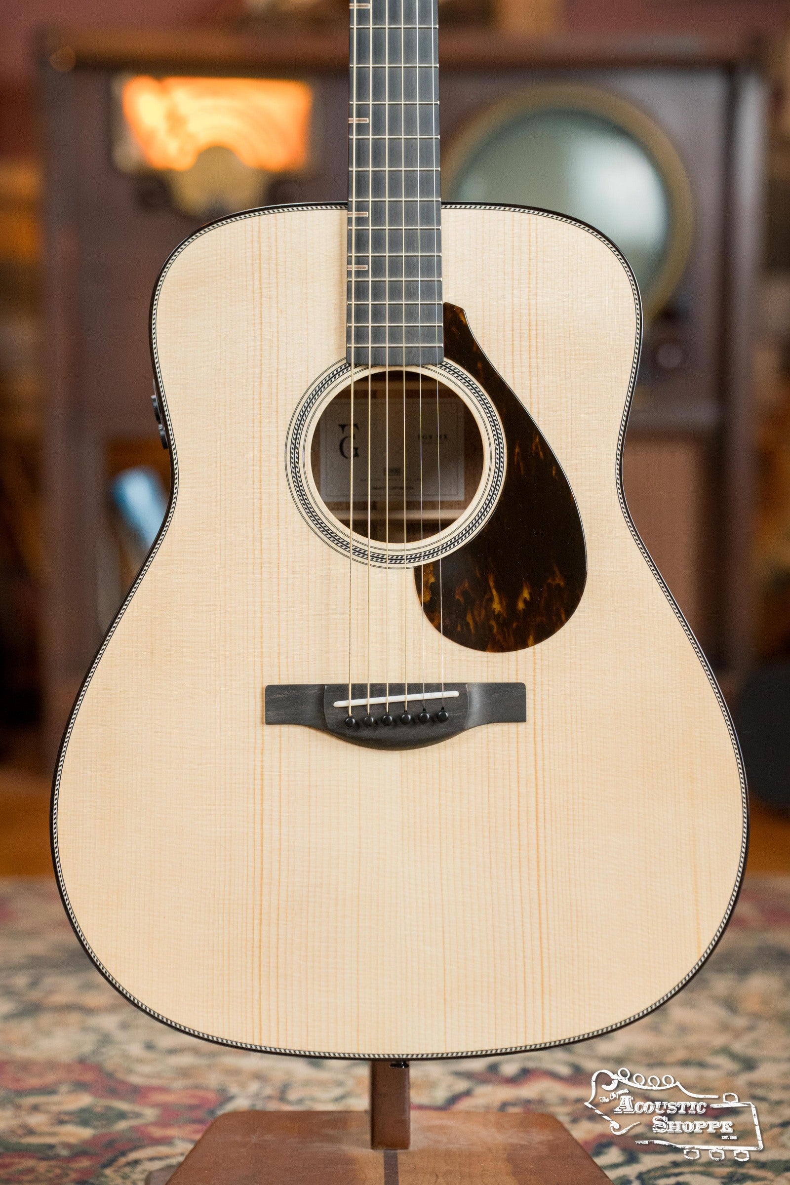 Yamaha FG9 MX Adirondack/Mahogany Dreadnought Guitar w/Atmosfeel Pickup #060A