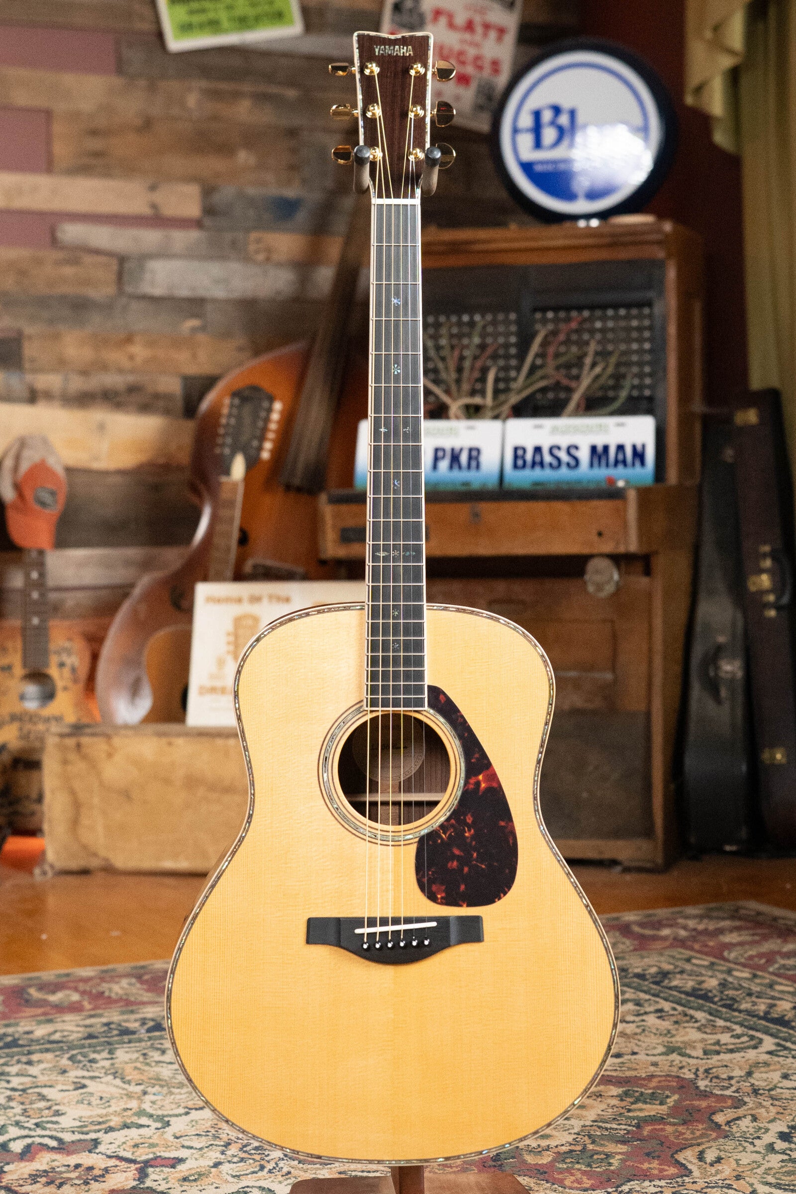 Yamaha LL56 A.R.E Engelmann Spruce/Indian Rosewood Slope Shoulder Dreadnought Acoustic Guitar #101A
