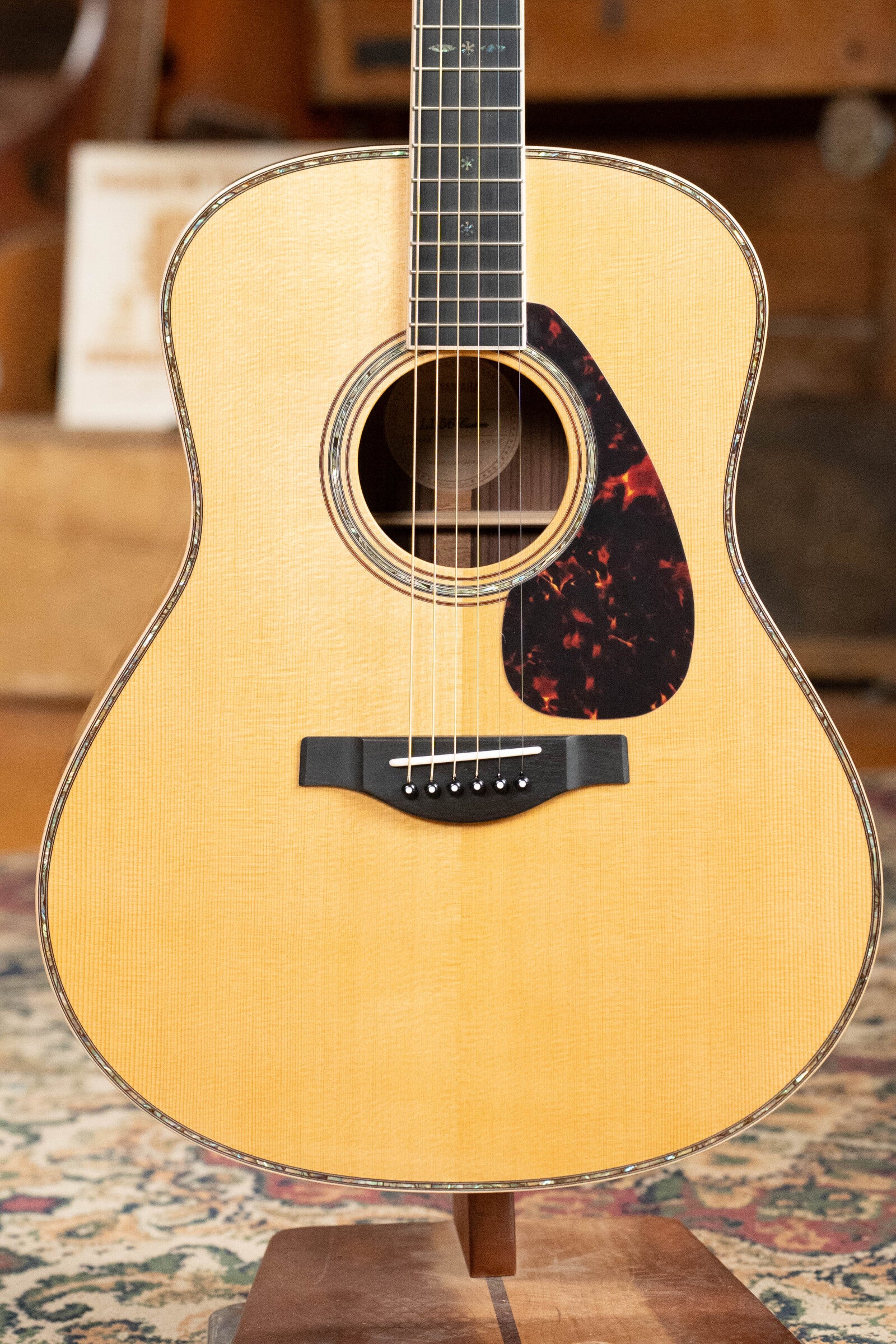 Yamaha LL56 A.R.E Engelmann Spruce/Indian Rosewood Slope Shoulder Dreadnought Acoustic Guitar #101A