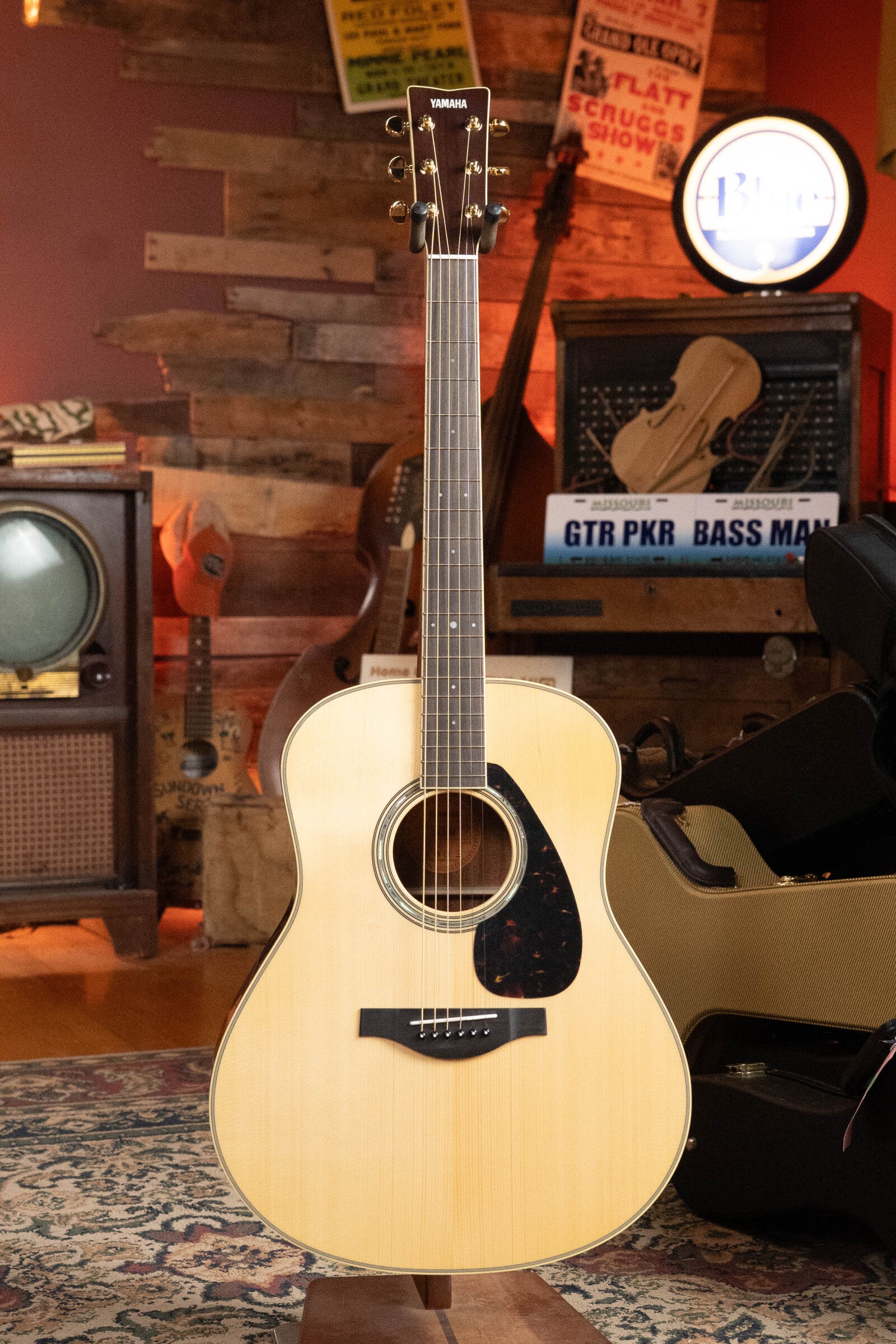 Yamaha LL6M ARE Engelmann/Mahogany Jumbo Guitar w/SRT Zero Impact Passive Piezo Pickup #0581