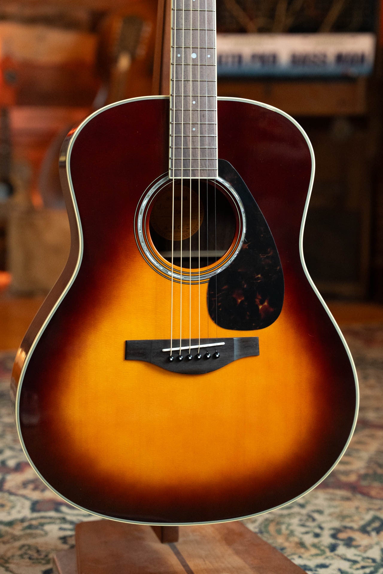 Yamaha LL6 Brown Sunburst ARE Engelmann/Rosewood Dreadnought Guitar w/SRT Piezo Pickup #0452