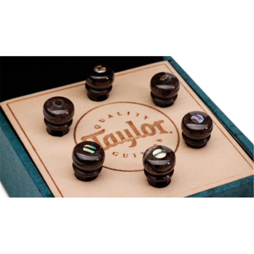 Taylor Bridge Pin Set, Bone, Brown w/Abalone