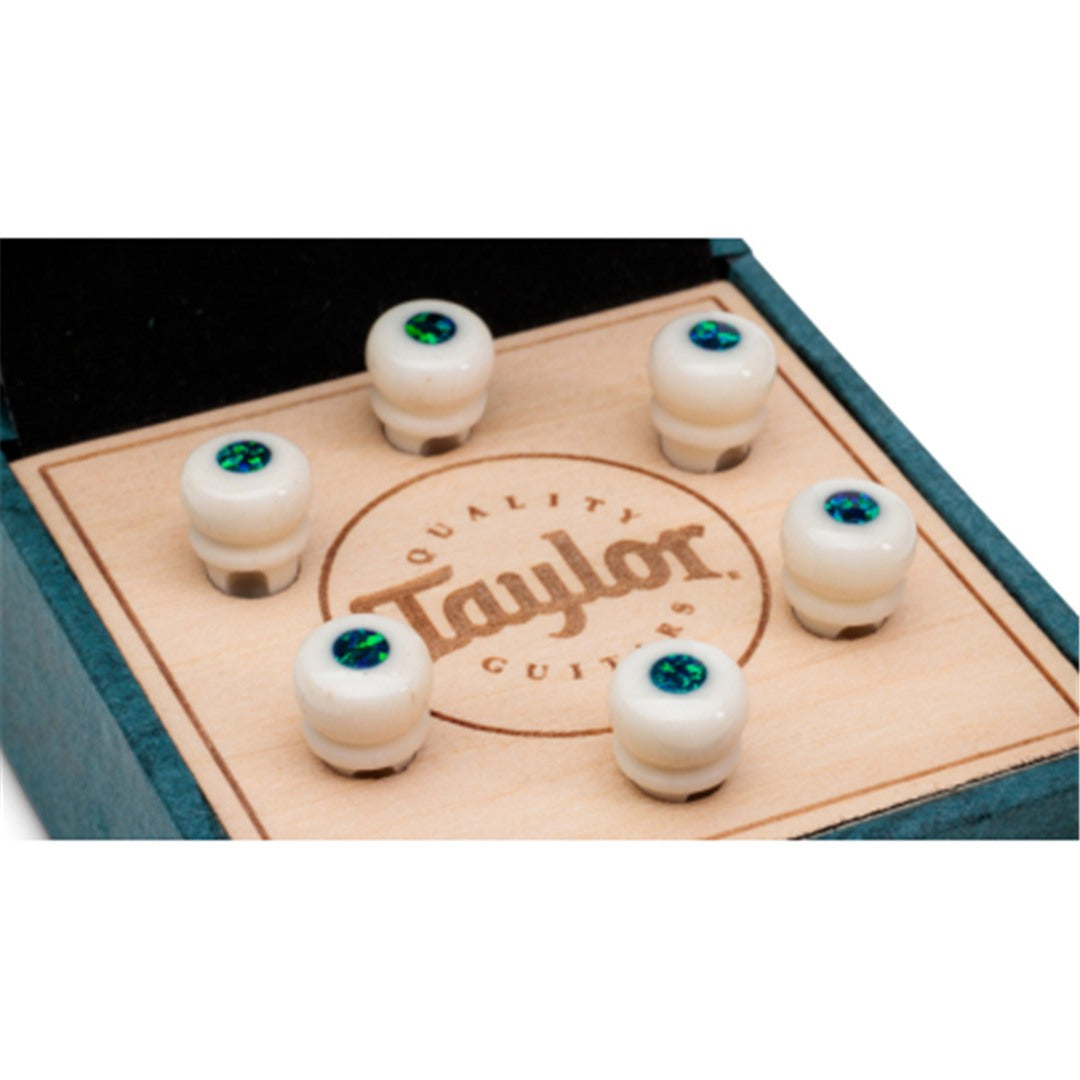 Taylor Bridge Pin Set, Bone, White w/Awabi Shell