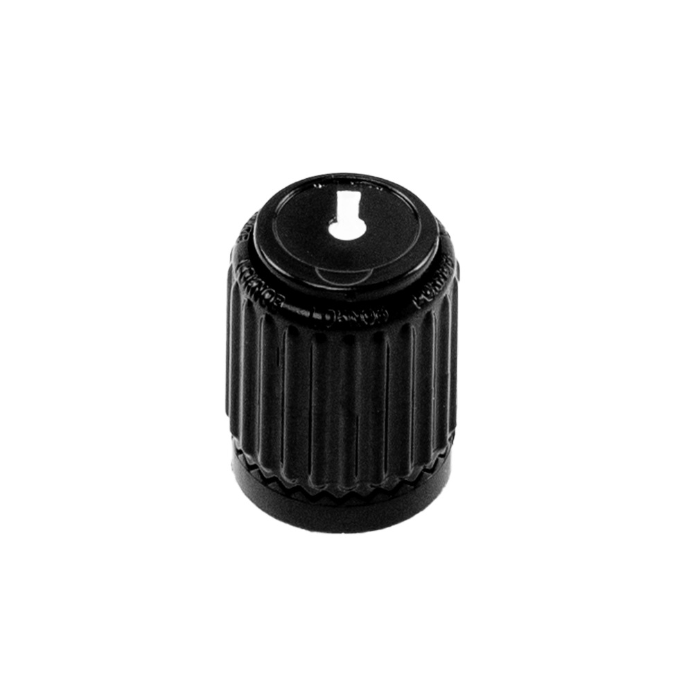 D'Addario Loknob small black plastic knob detail