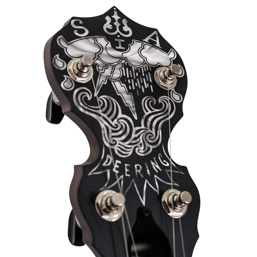 Deering Scott Avett Truth Signature Banjo - front peghead