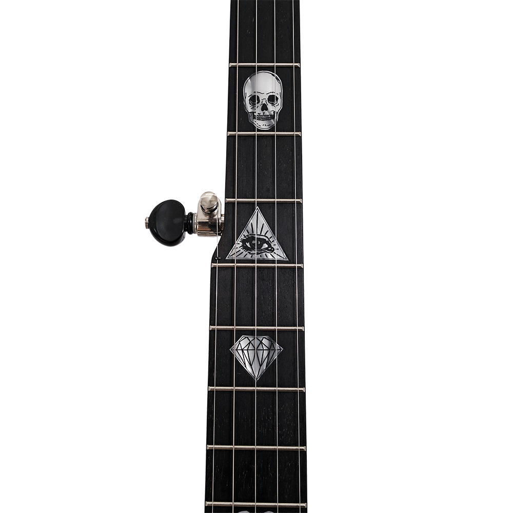 Deering Scott Avett Truth Signature Banjo - fingerboard with 5th string tuner