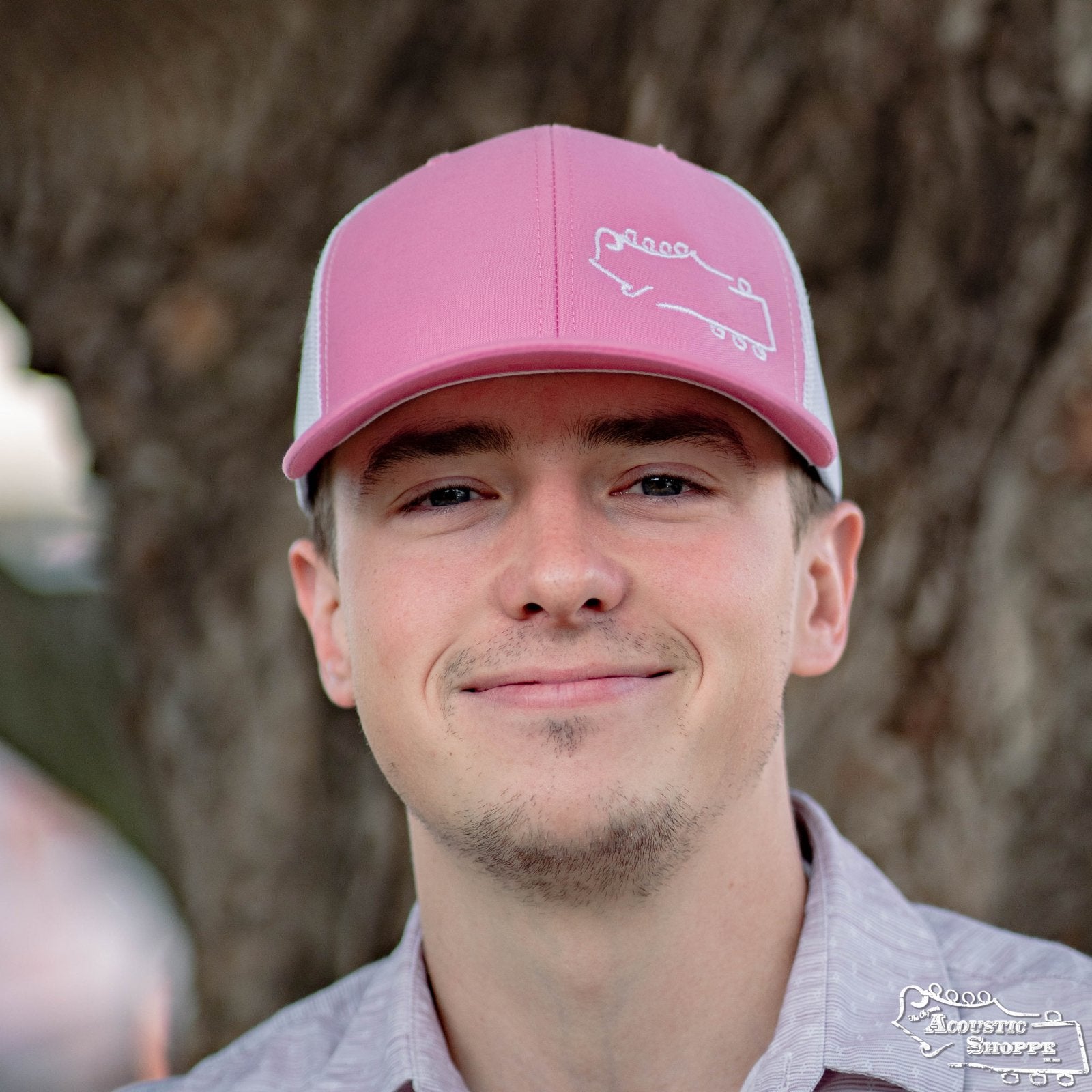 Acoustic Shoppe Small Logo Outline Trucker Cap Pink / White