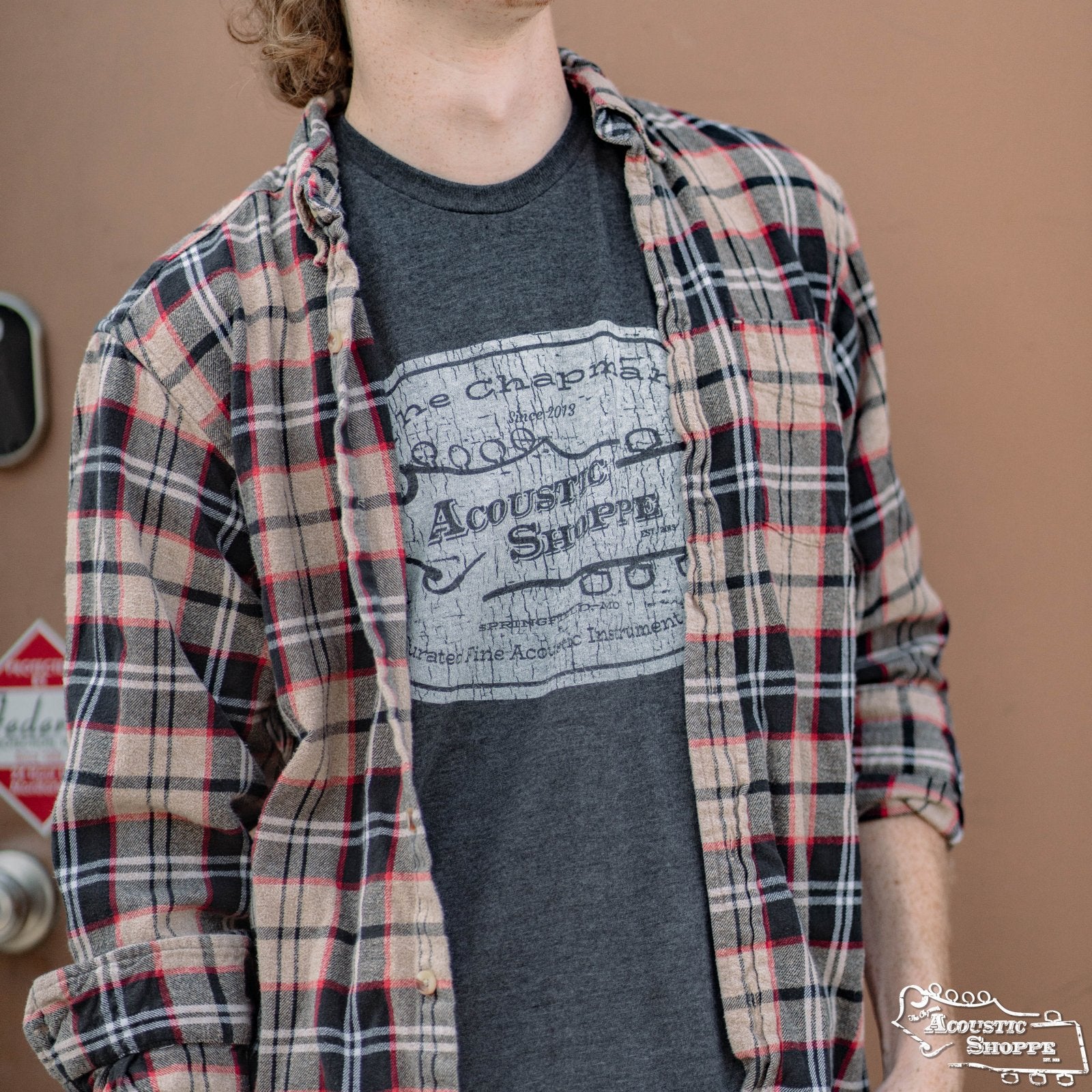 The Acoustic Shoppe "Vintage Logo" Design T-Shirt