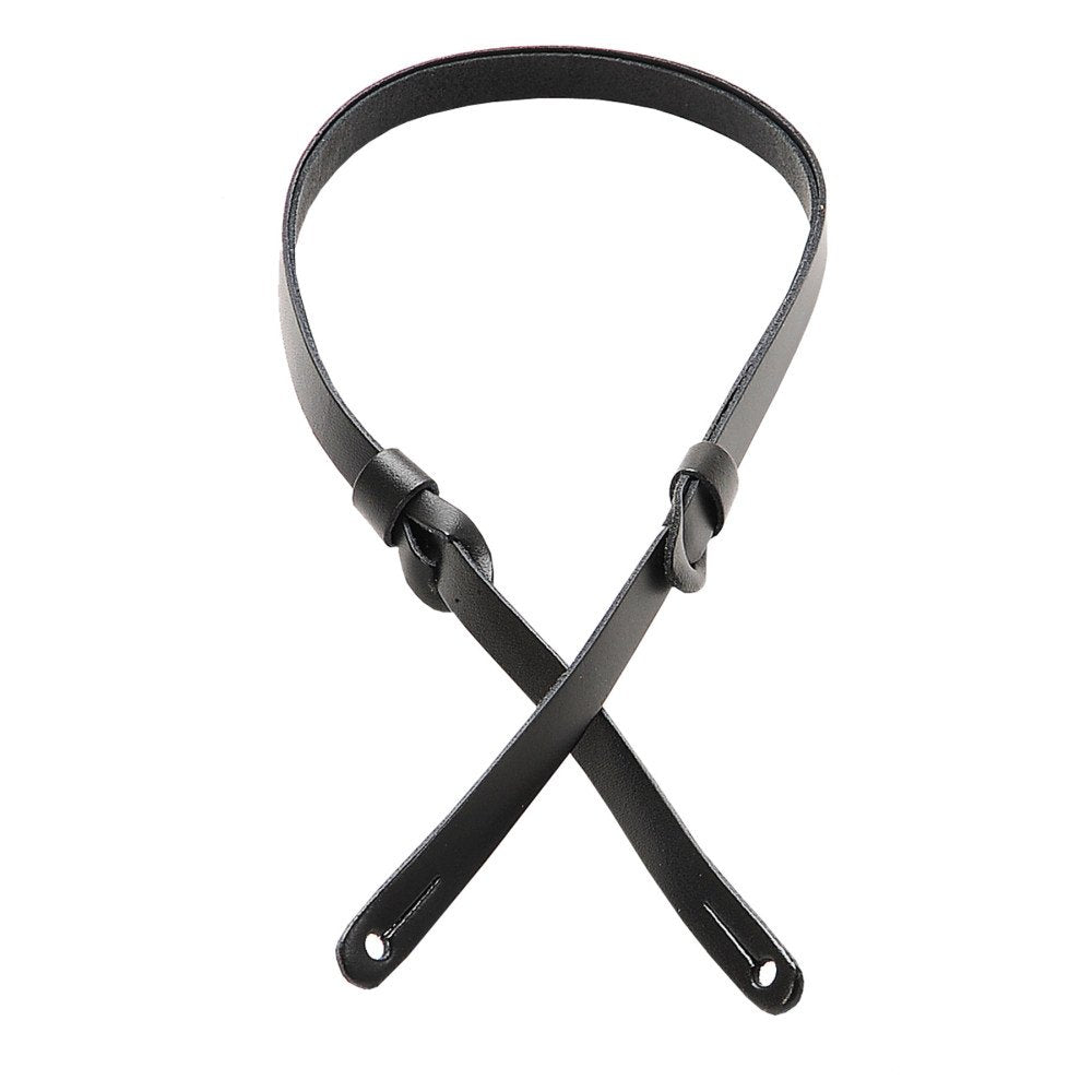 Levy's 1/2" Veg-Tan Leather Mandolin Strap - Black (M19PR-BLK)