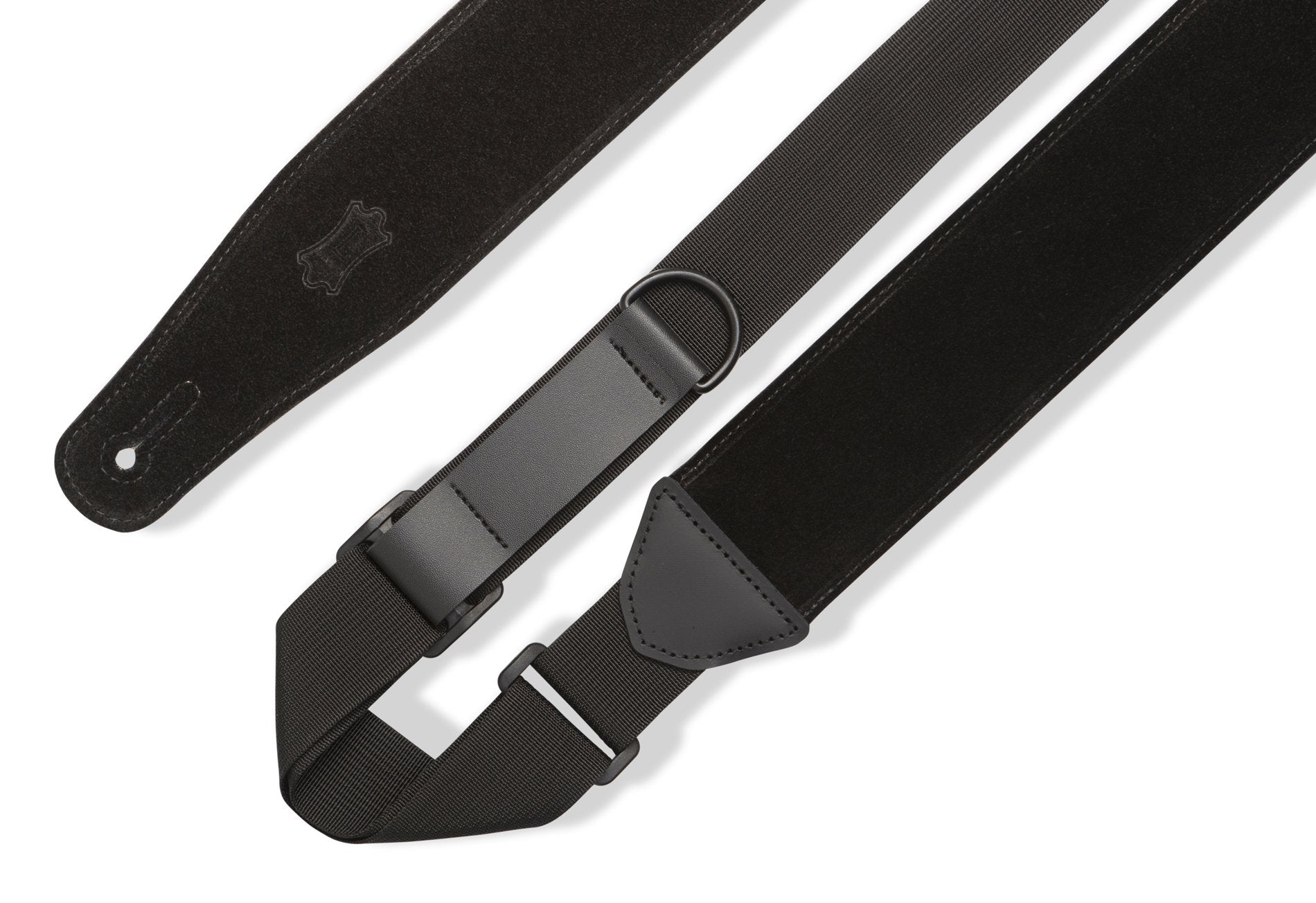 Levy's Right Height Suede Leather Guitar/Bass Strap - Black (MRHSP-BLK)