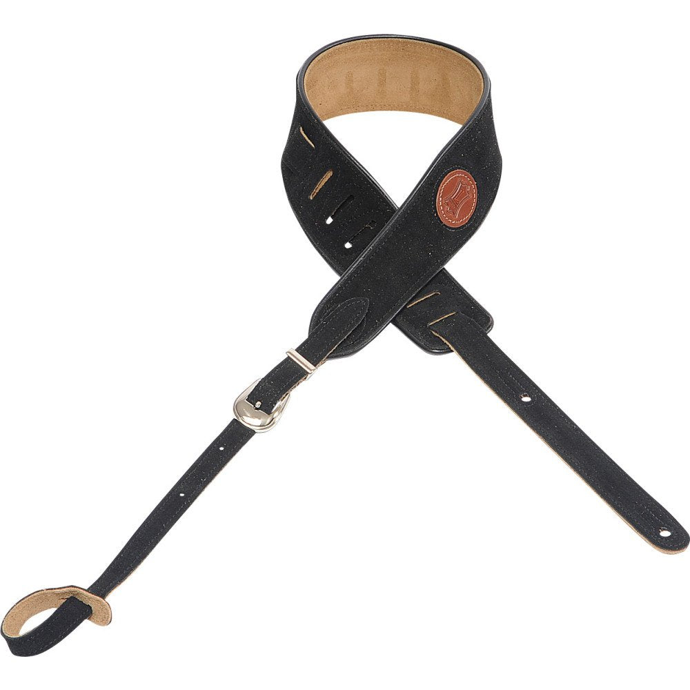 Levy's Hand-Brushed Suede Acoustic/Resonator Strap (MSS6-BLK)