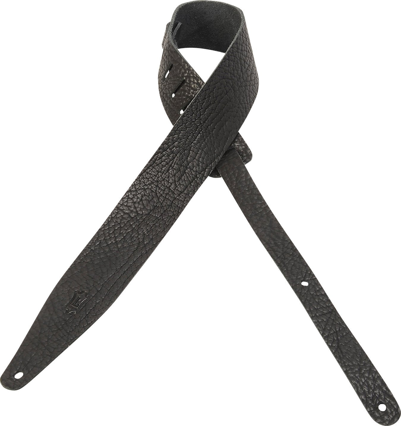 Levy's Veg-Tan Leather Guitar Strap - Black (MVR317RTS-BLK)