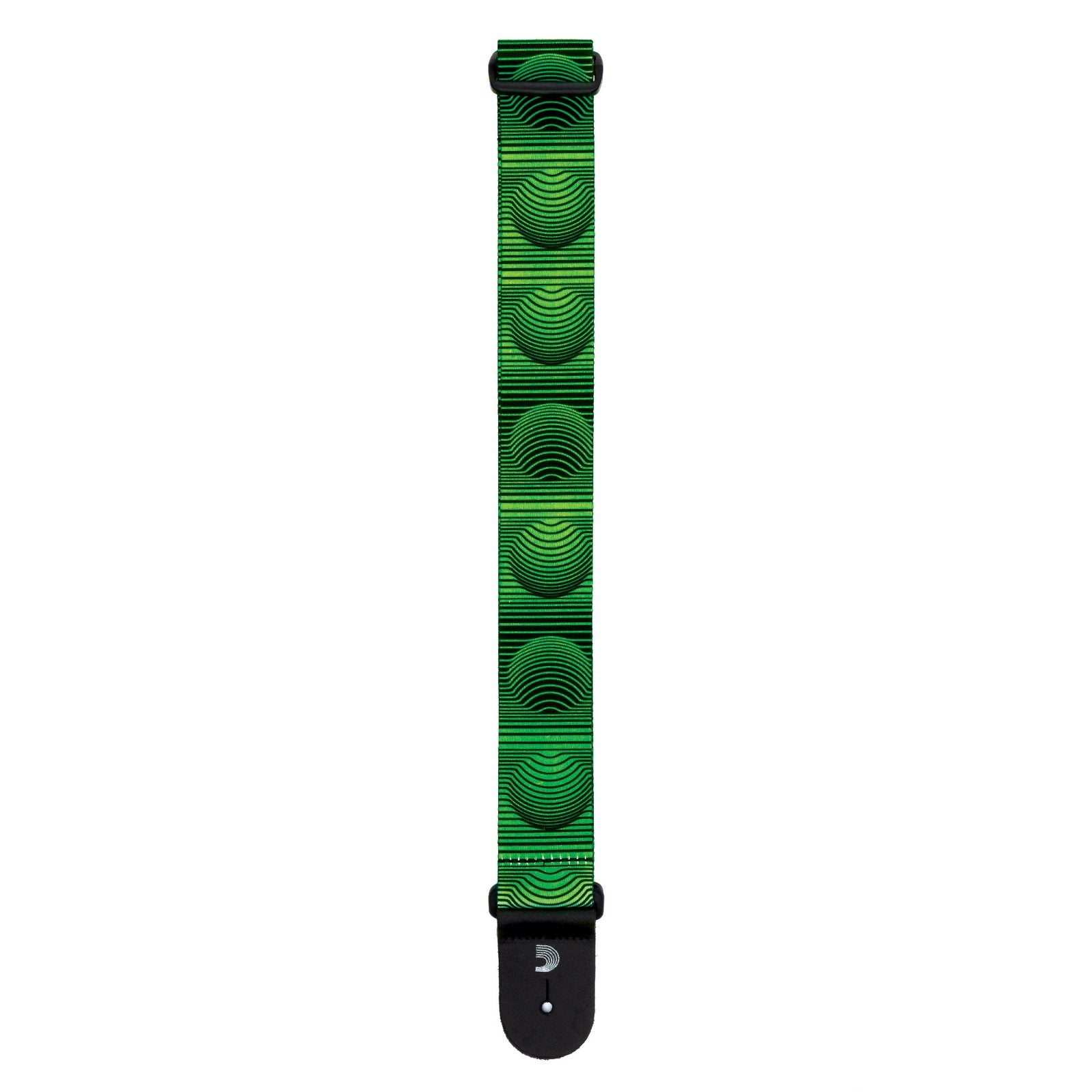D'Addario/Planet Waves Polyester Guitar Strap Optical Art Green Orbs P20W1506