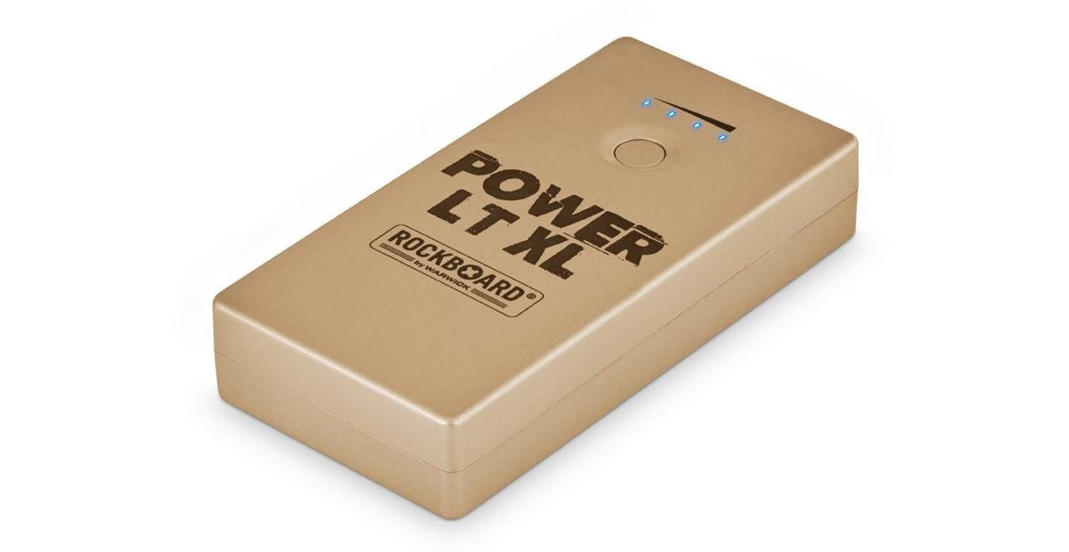 RockBoard Power LT XL (Gold) - Rechargeable Effects Pedal + Mobile Power Bank