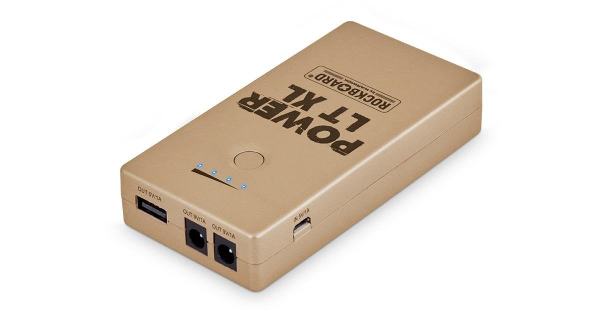 RockBoard Power LT XL (Gold) - Rechargeable Effects Pedal + Mobile Power Bank