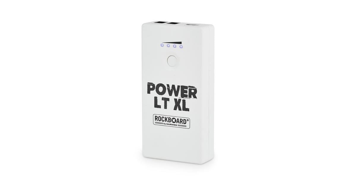 RockBoard Power LT XL (White) - Rechargeable Effects Pedal + Mobile Power Bank