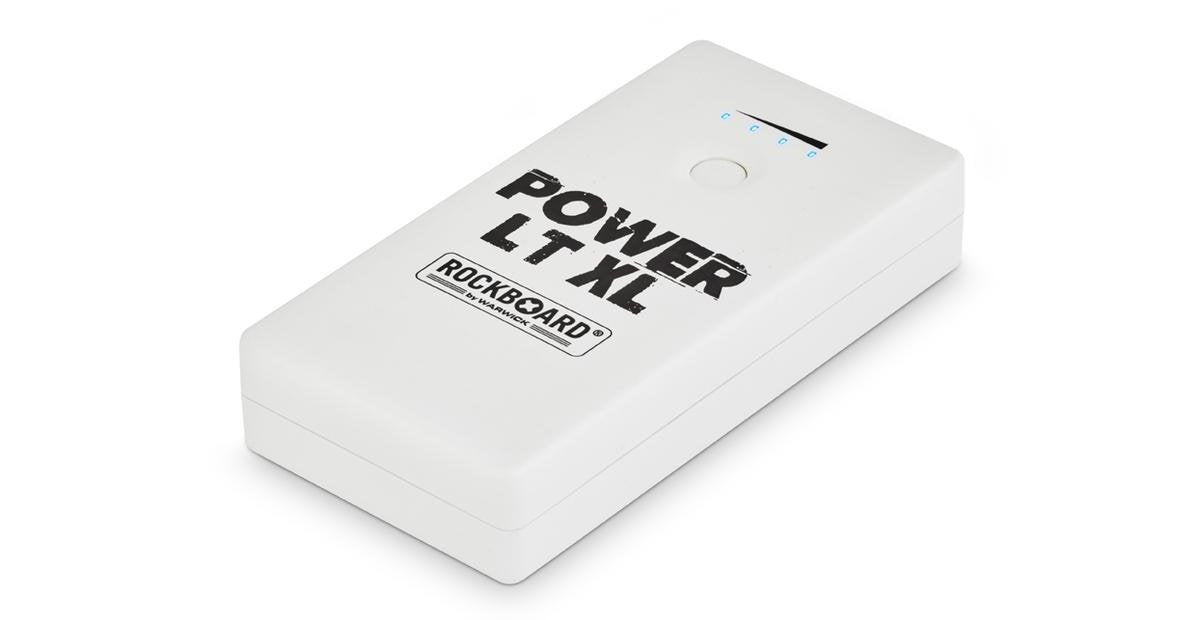 RockBoard Power LT XL (White) - Rechargeable Effects Pedal + Mobile Power Bank