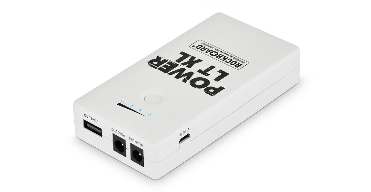 RockBoard Power LT XL (White) - Rechargeable Effects Pedal + Mobile Power Bank
