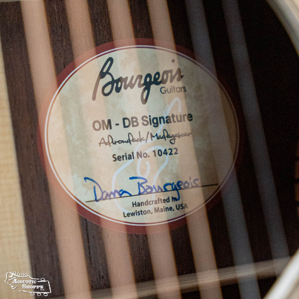 *Dread-Not Certified Floor Model* Bourgeois *Custom* Large Soundhole Signature OM Adirondack/Perfect Quarter-Sawn Madagascar Rosewood LSDBS-OM Acoustic Guitar #0422