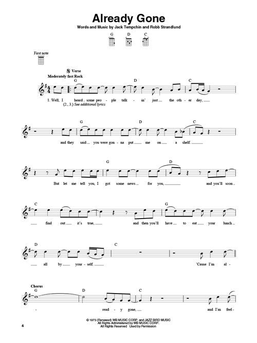 3-Chord Songs for Baritone Ukulele (G-C-D) Melody Chords and Lyrics for D-G-B-E Tuning (HL00156008)