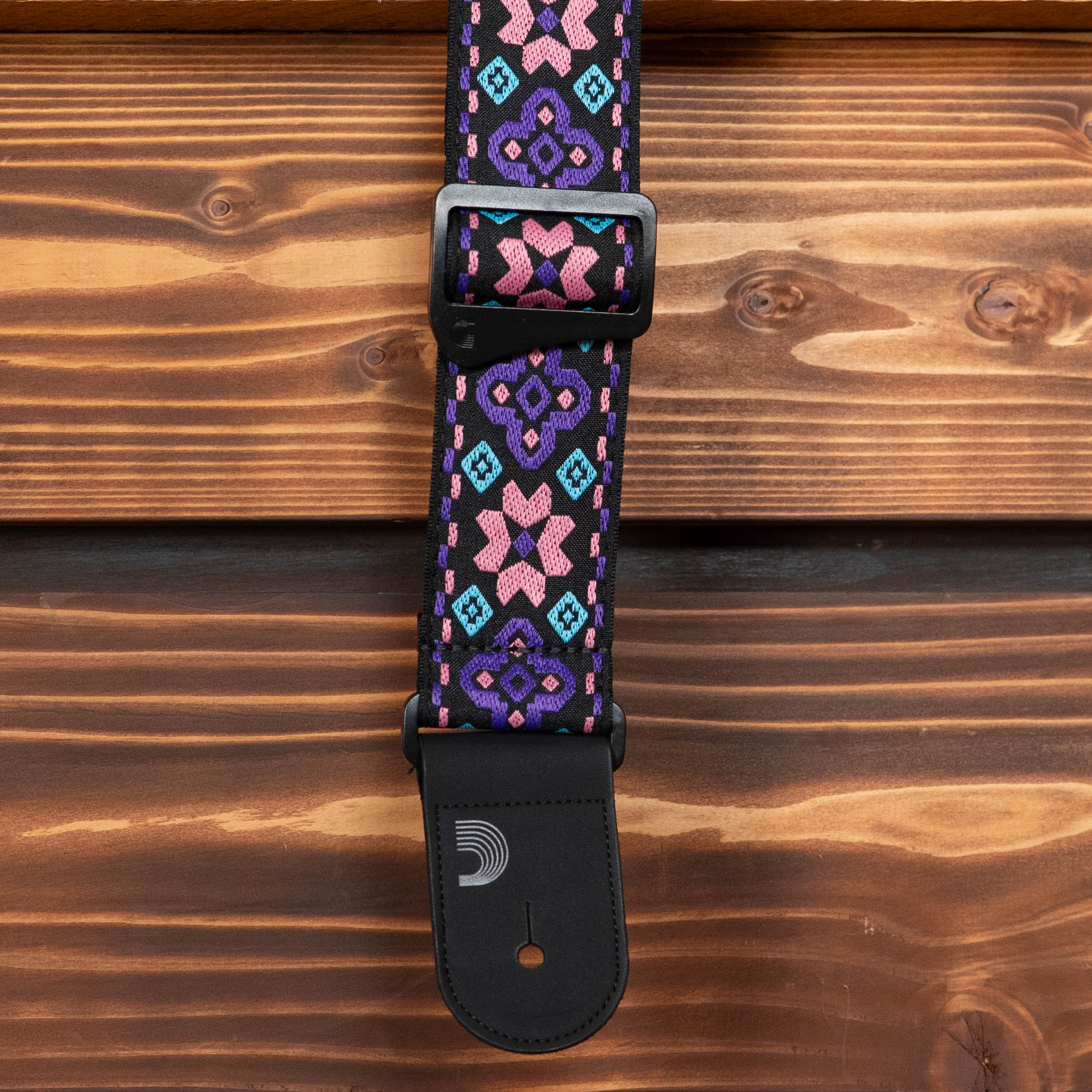 D'Addario Eco Outrun Woven Guitar Strap - Retro Pattern