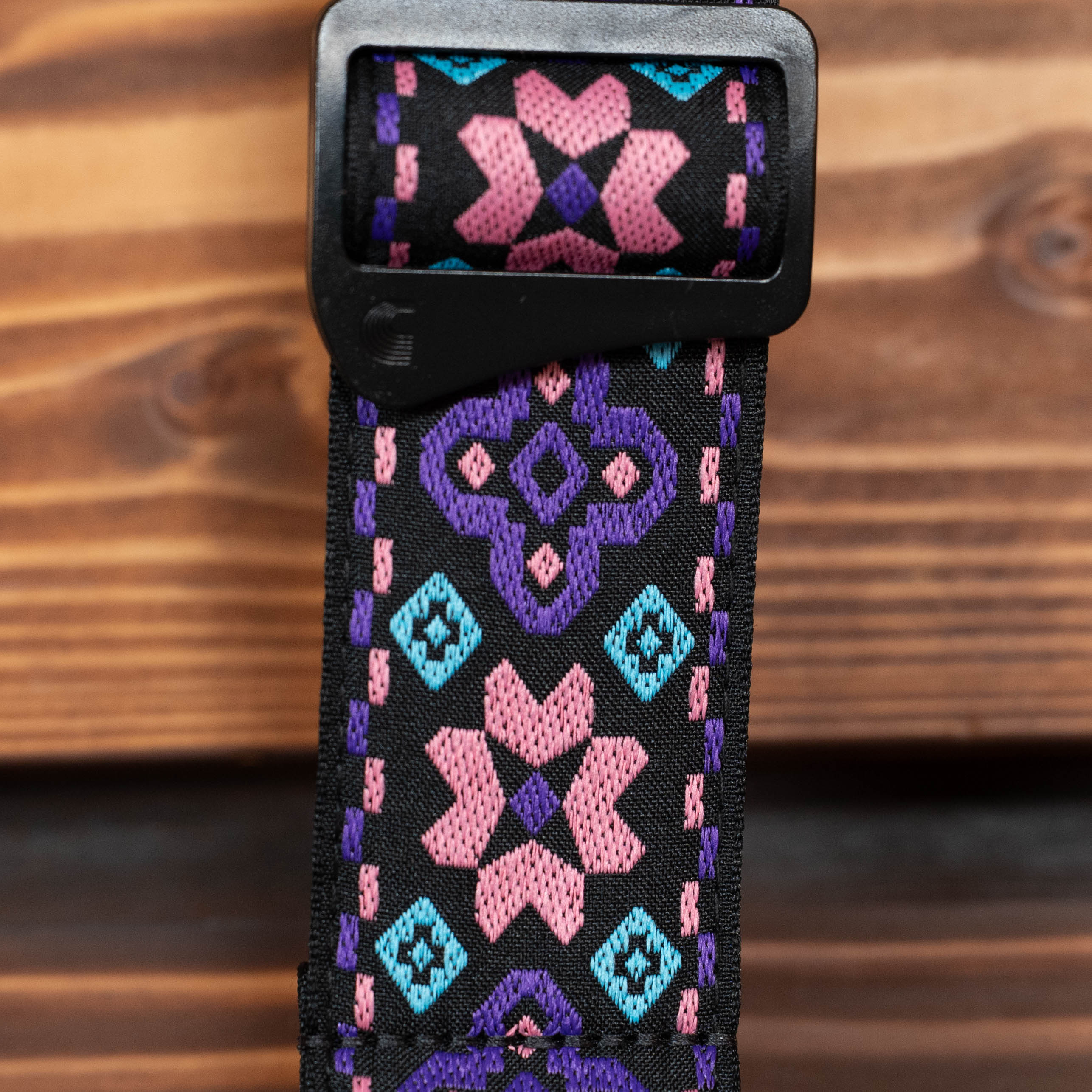 D'Addario Eco Outrun Woven Guitar Strap - Retro Pattern