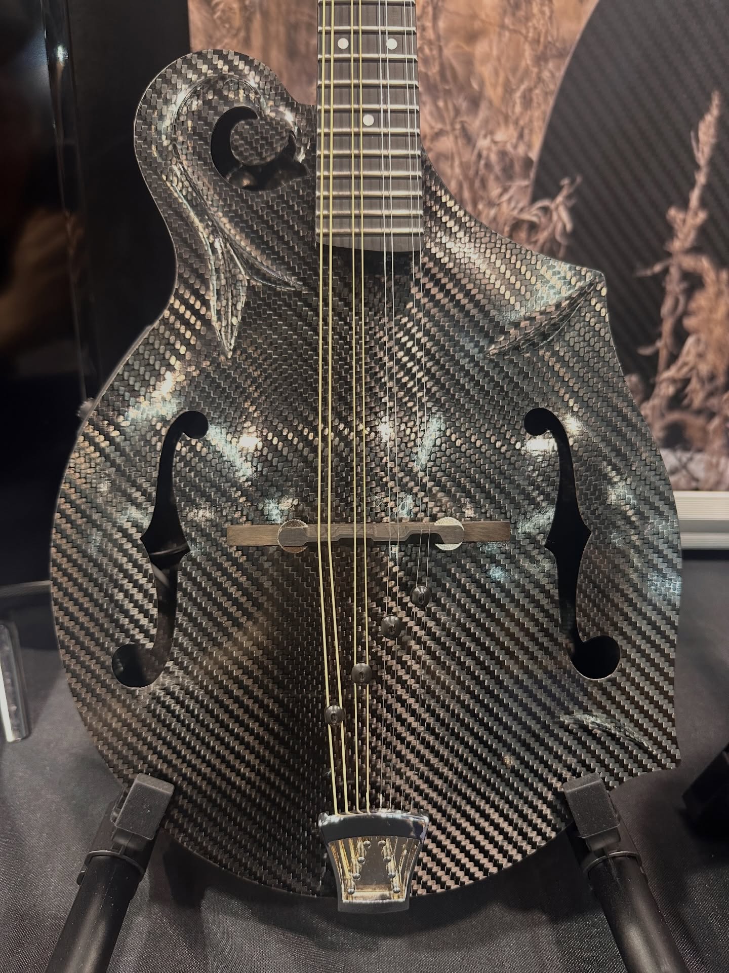 PRE-ORDER DEPOSIT ONLY *New 2026 Model* KLOS Black Twill Carbon Fiber F-Style Mandolin (Acoustic or w/Pickup)