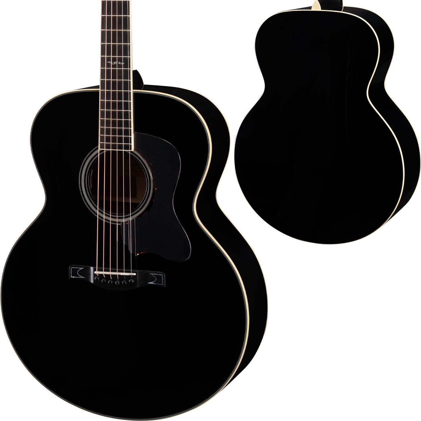 PRE-ORDER DEPOSIT ONLY *New 2026 Model* Eastman AC330E-BK Sitka/Mahogany Black Finish Jumbo Guitar w/LR Baggs Pickup