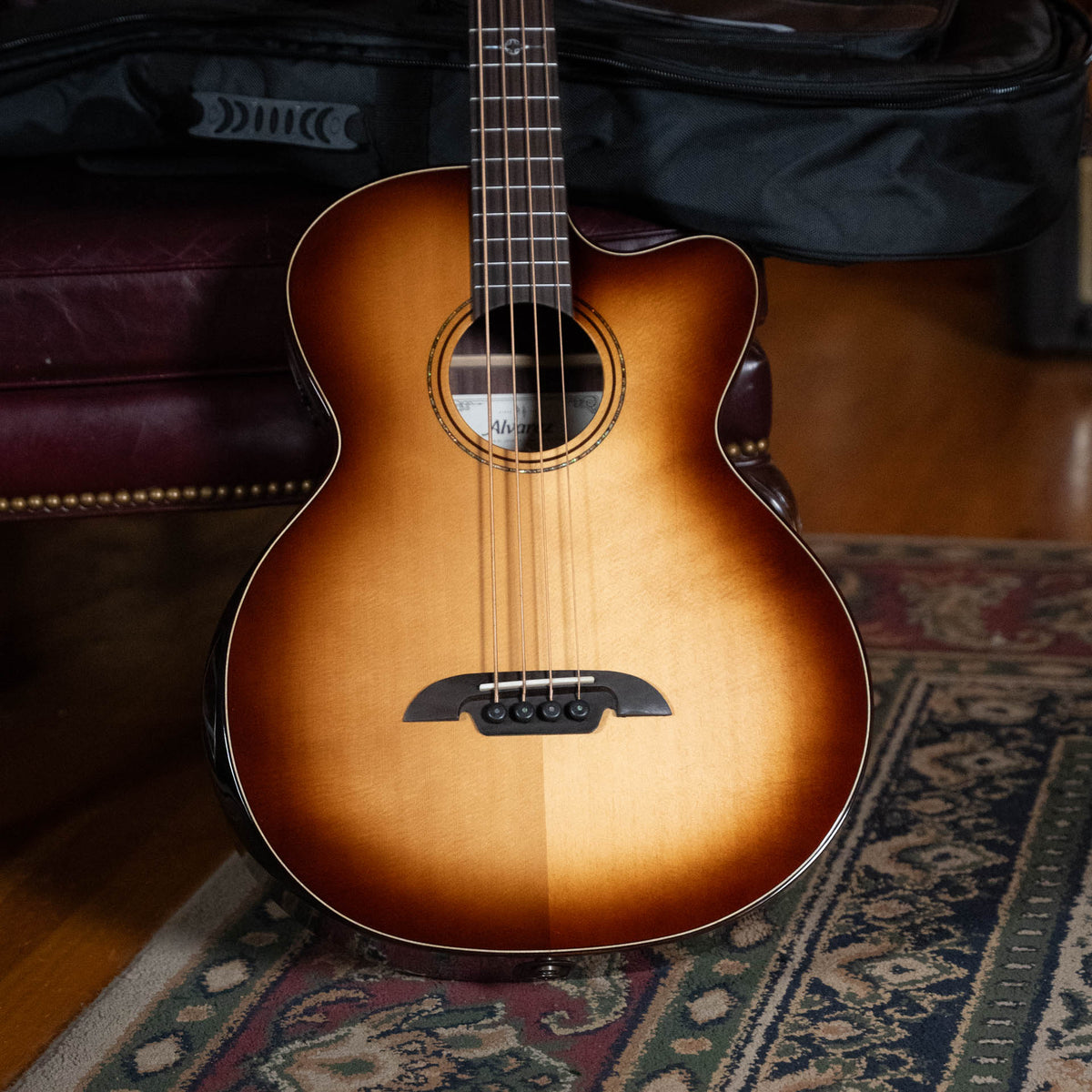 Alvarez AEB70ce Armrest Shadowburst Acoustic-Electric Bass Guitar #1602