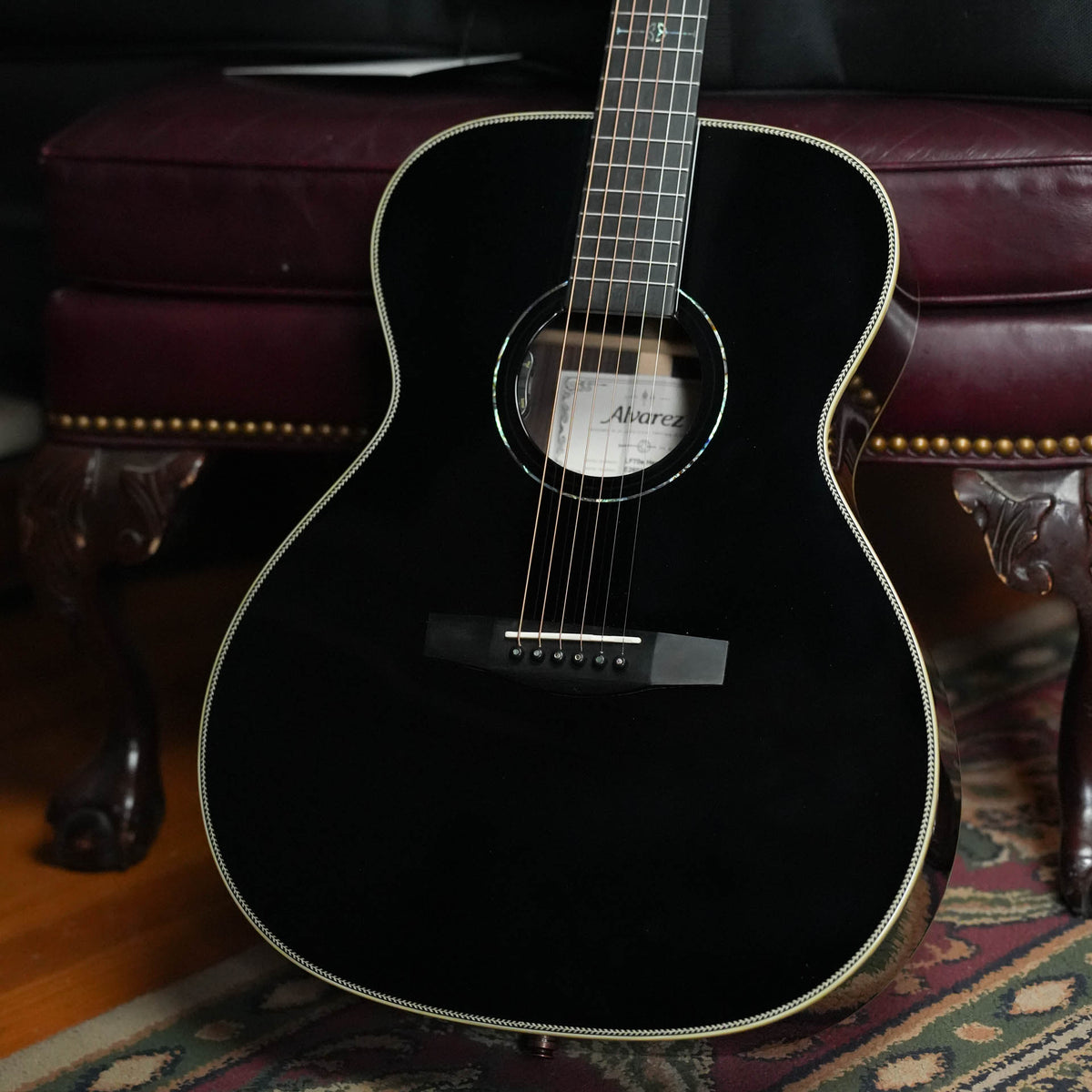 Alvarez Laureate LF70e OM Blacktop Acoustic-Electric Guitar #1478
