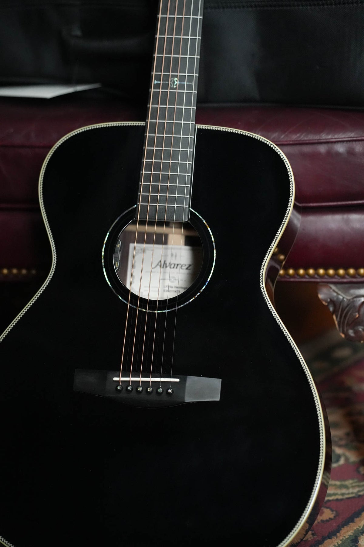 Alvarez Laureate LF70e OM Blacktop Acoustic-Electric Guitar #1478