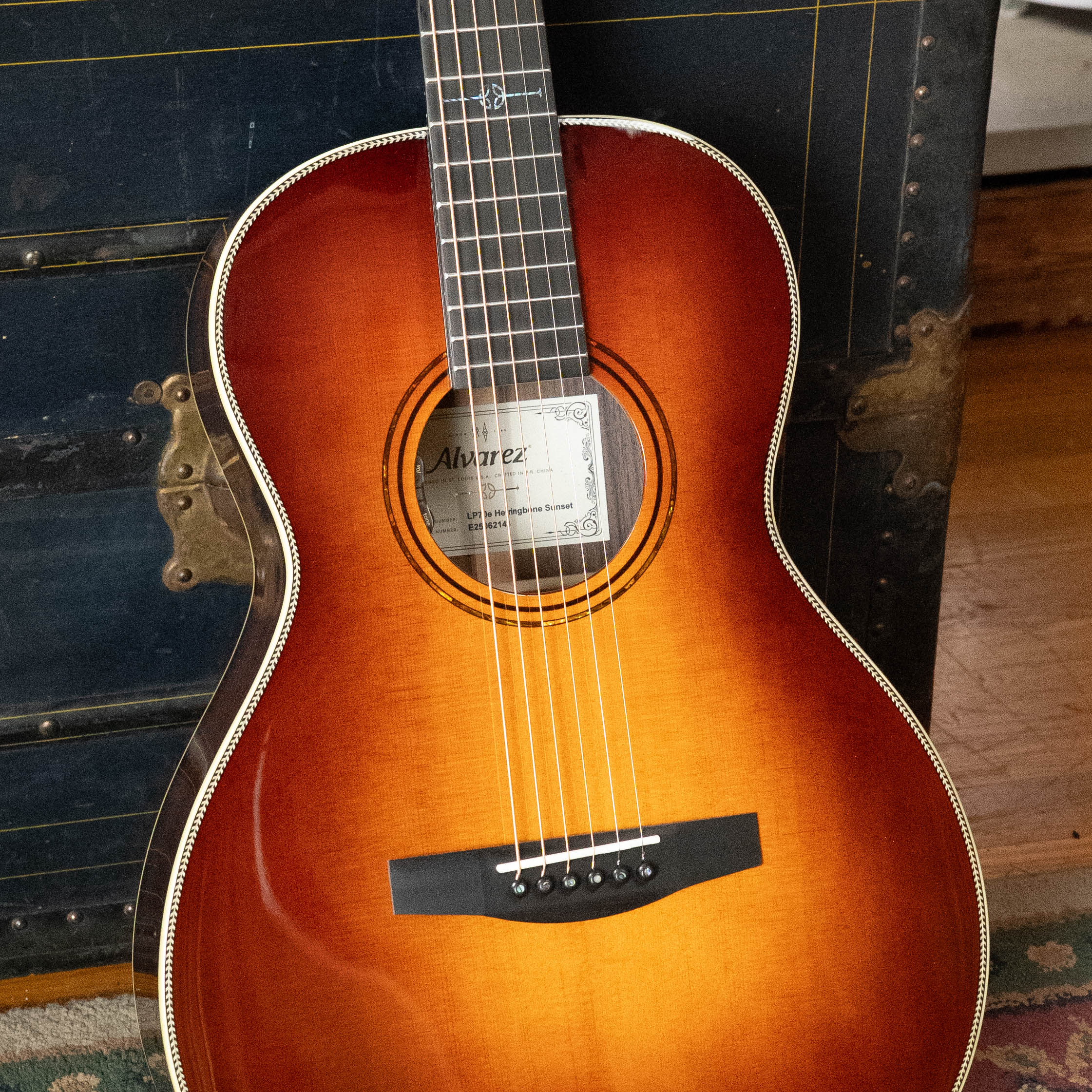 Alvarez Laureate LP70e Herringbone Sunset Sitka/East Indian Rosewood Parlor Guitar w/LR Baggs HiFi Pickup #2143
