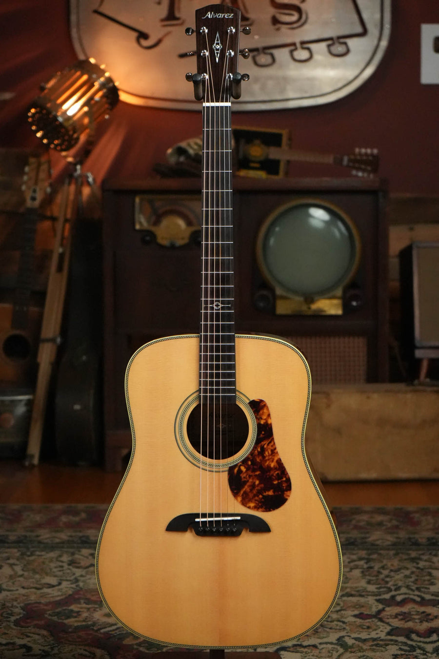Alvarez Masterworks Series MD60 Herringbone Sitka/African Mahogany Dreadnought Acoustic Guitar #2085