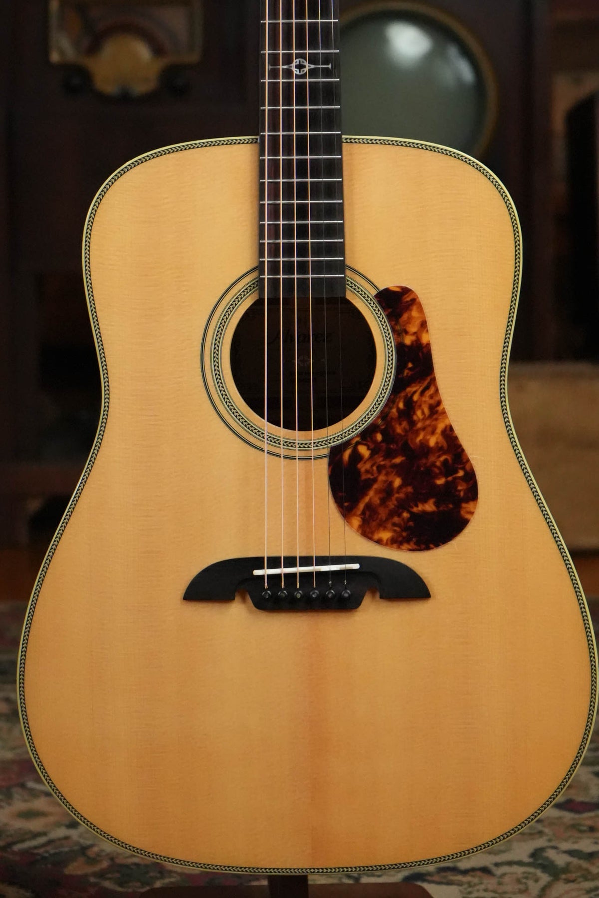 Alvarez Masterworks Series MD60 Herringbone Sitka/African Mahogany Dreadnought Acoustic Guitar #2085