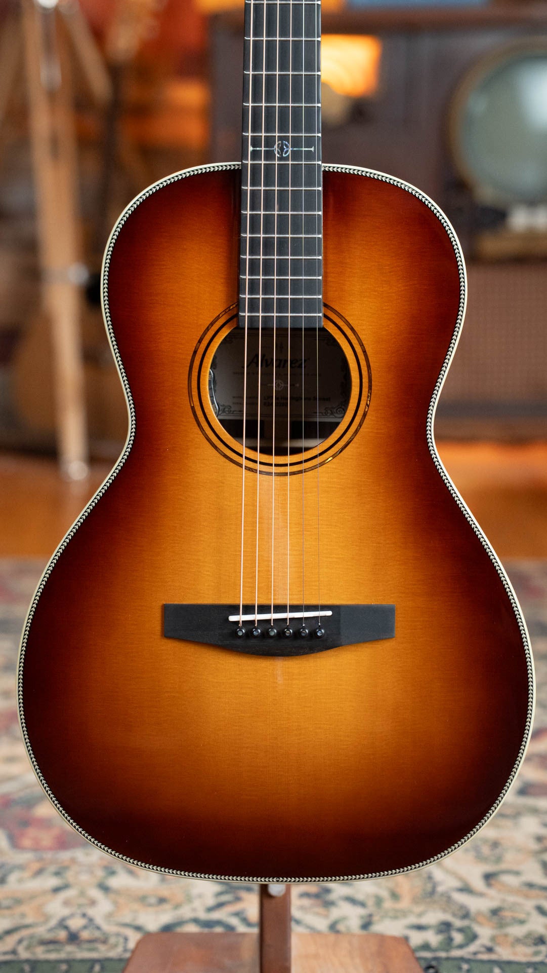 Alvarez Laureate LP70e Herringbone Sunset Sitka/East Indian Rosewood Parlor Guitar w/LR Baggs HiFi Pickup #2029