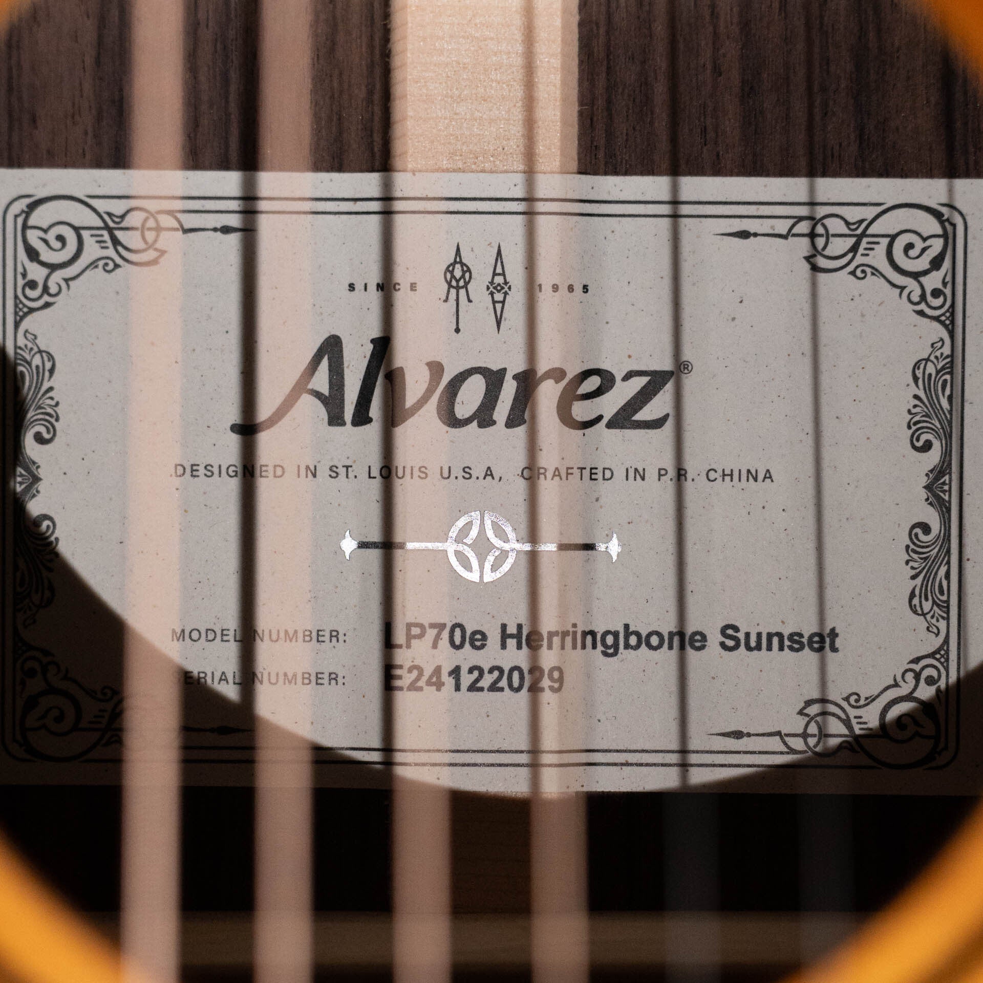 Alvarez Laureate LP70e Herringbone Sunset Sitka/East Indian Rosewood Parlor Guitar w/LR Baggs HiFi Pickup #2029