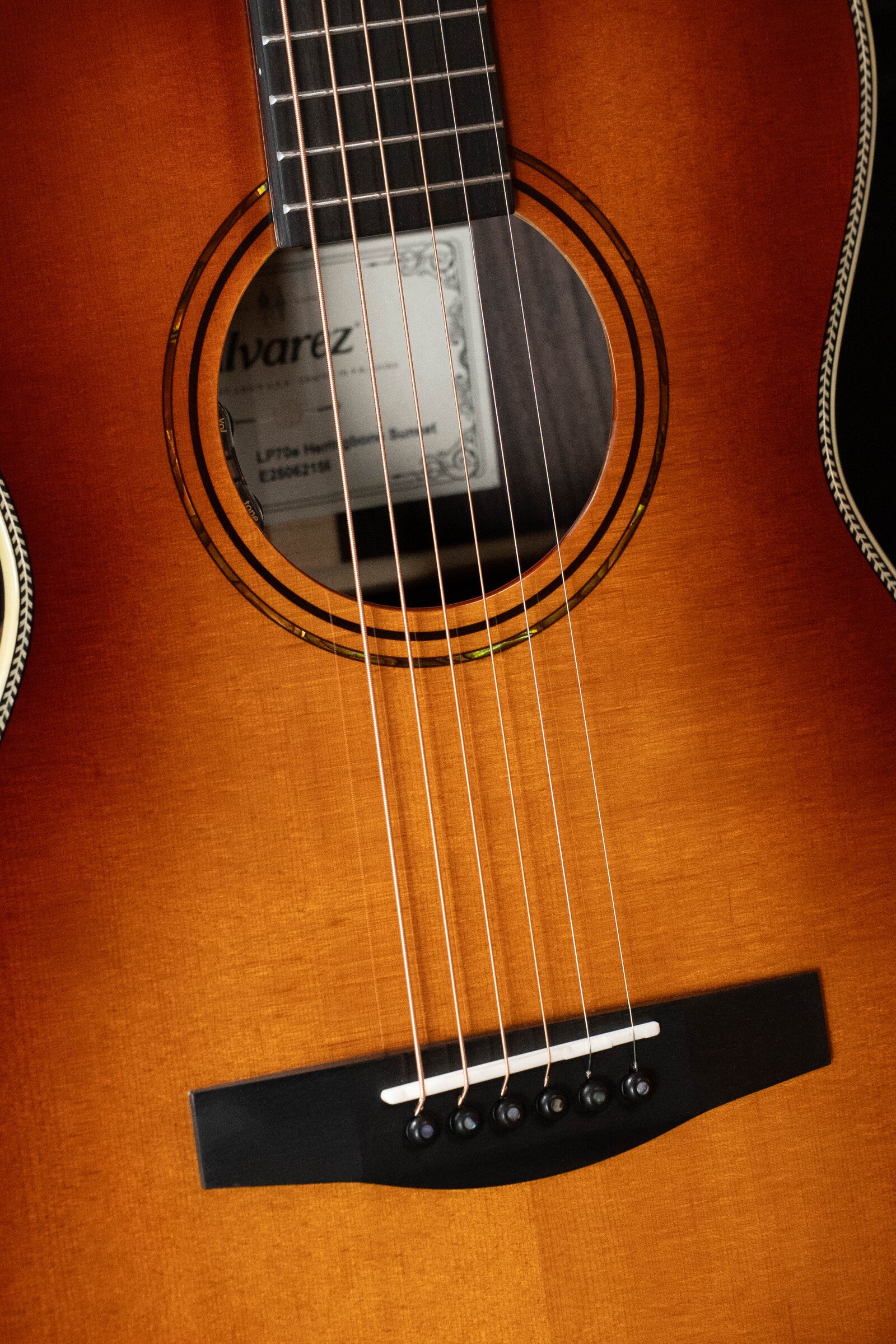 Alvarez Laureate LP70e Herringbone Sunset Sitka/East Indian Rosewood Parlor Guitar w/LR Baggs HiFi Pickup #2156