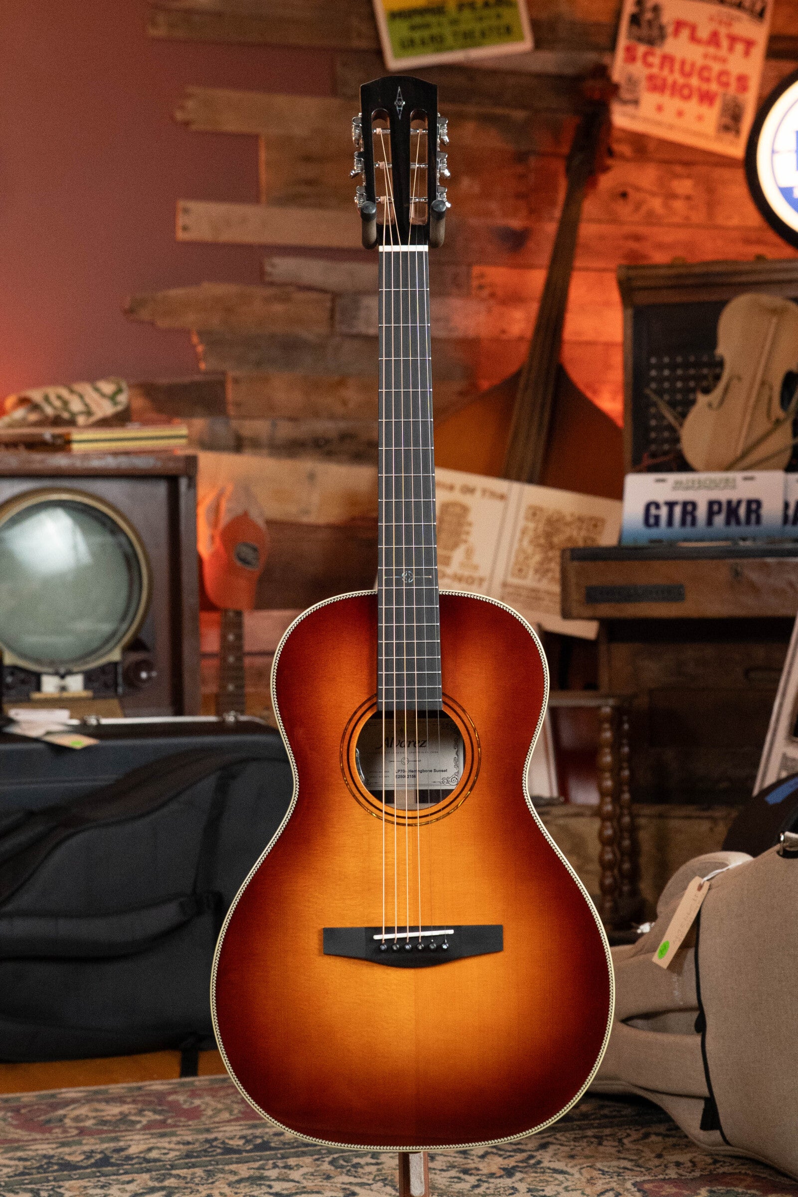 Alvarez Laureate LP70e Herringbone Sunset Sitka/East Indian Rosewood Parlor Guitar w/LR Baggs HiFi Pickup #2156